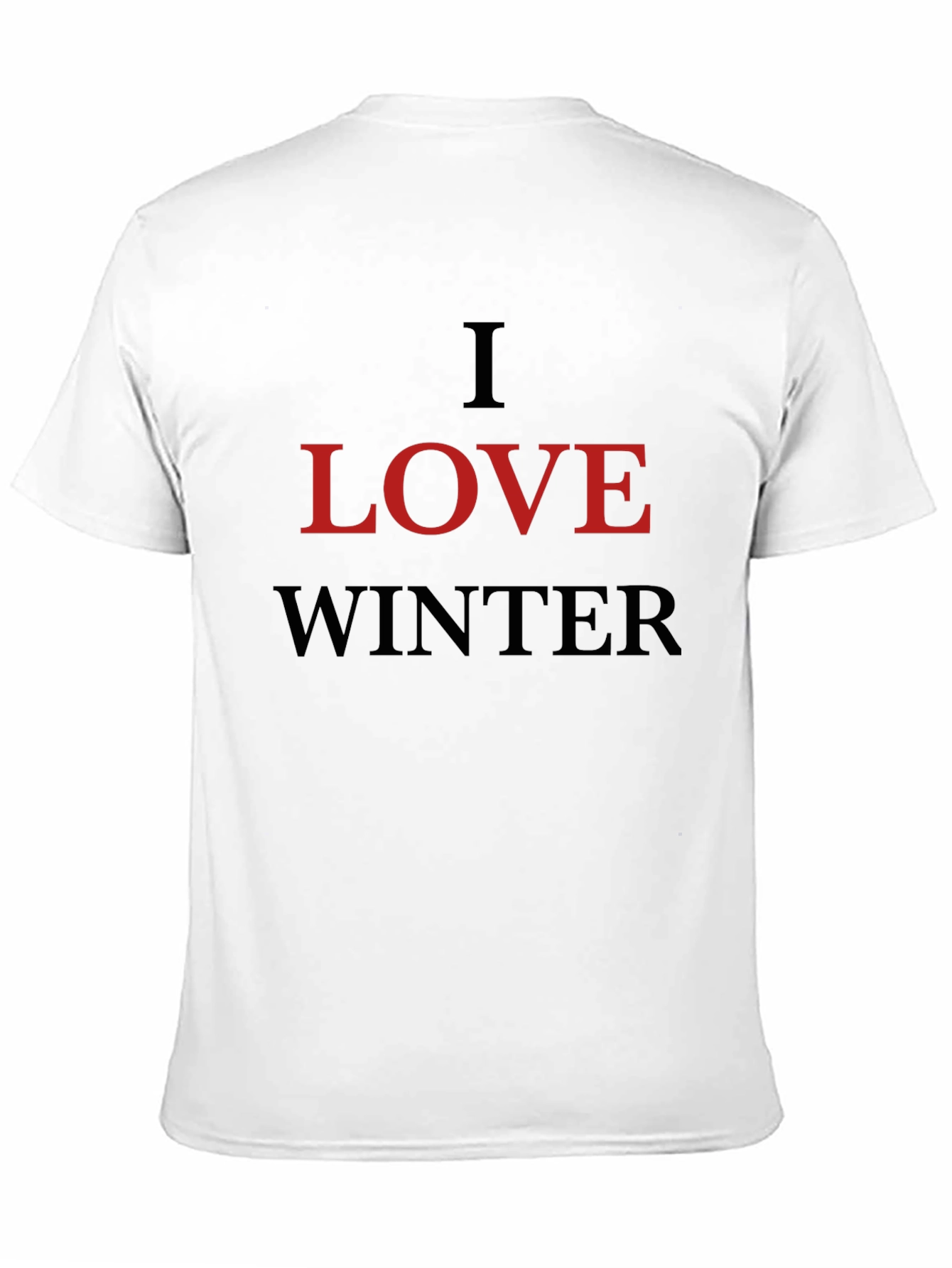 I Love Winter Black T-Shirt