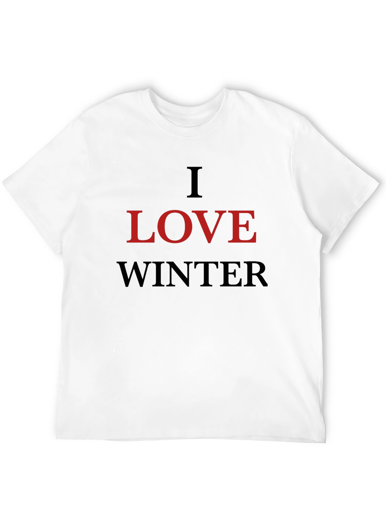 I Love Winter Black T-Shirt