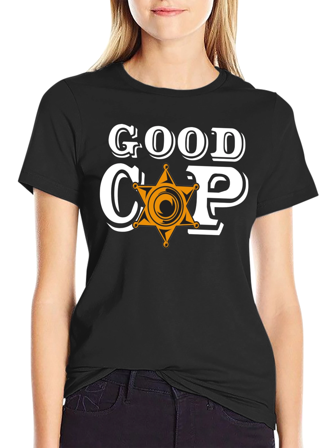 Good Cop Graphic Tee - Sheriff Star Design