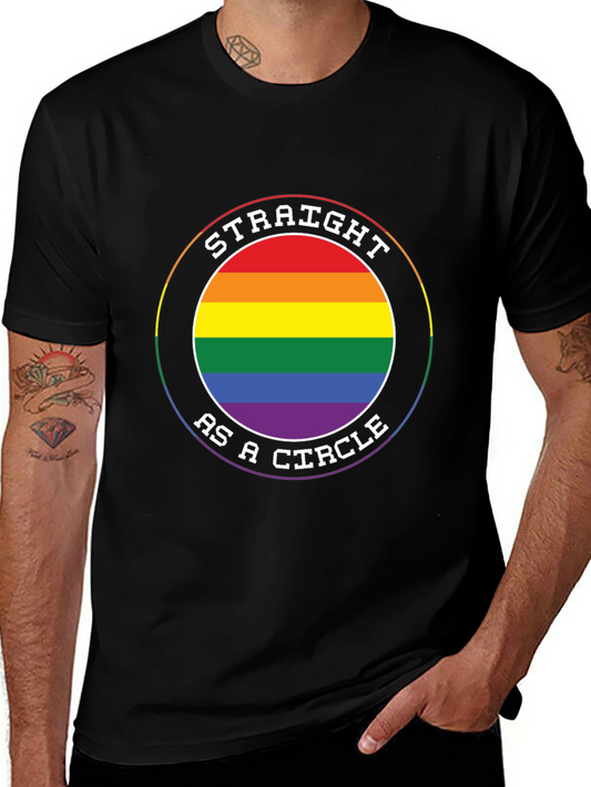 Straight as a Circle LGBTQ Pride T-Shirt