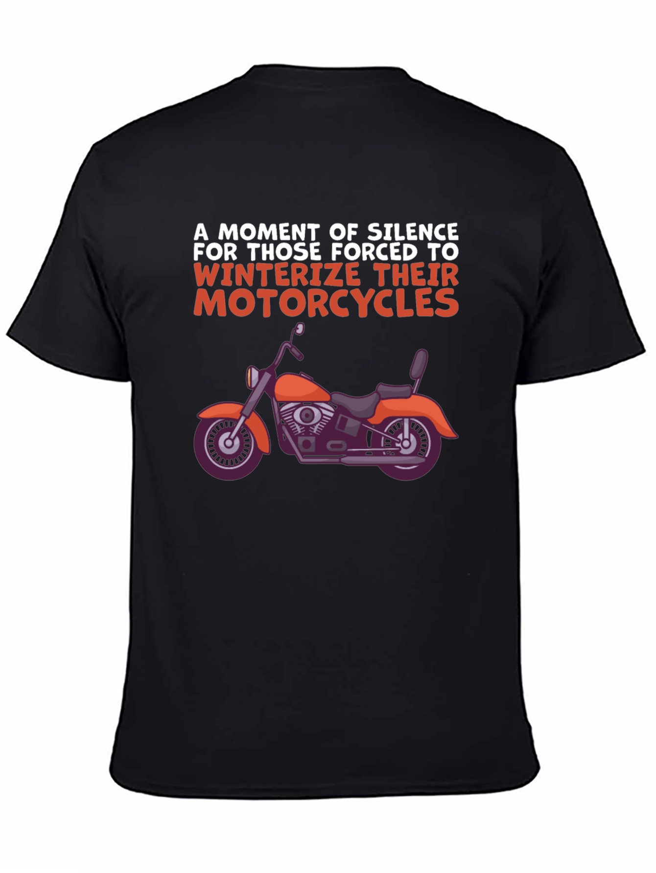 Motorcycle Winter T-Shirt - A Moment of Silence