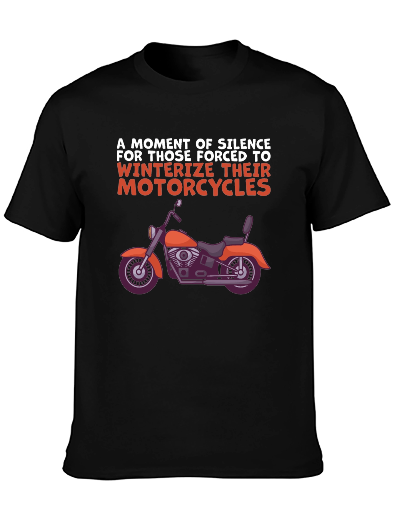 Motorcycle Winter T-Shirt - A Moment of Silence