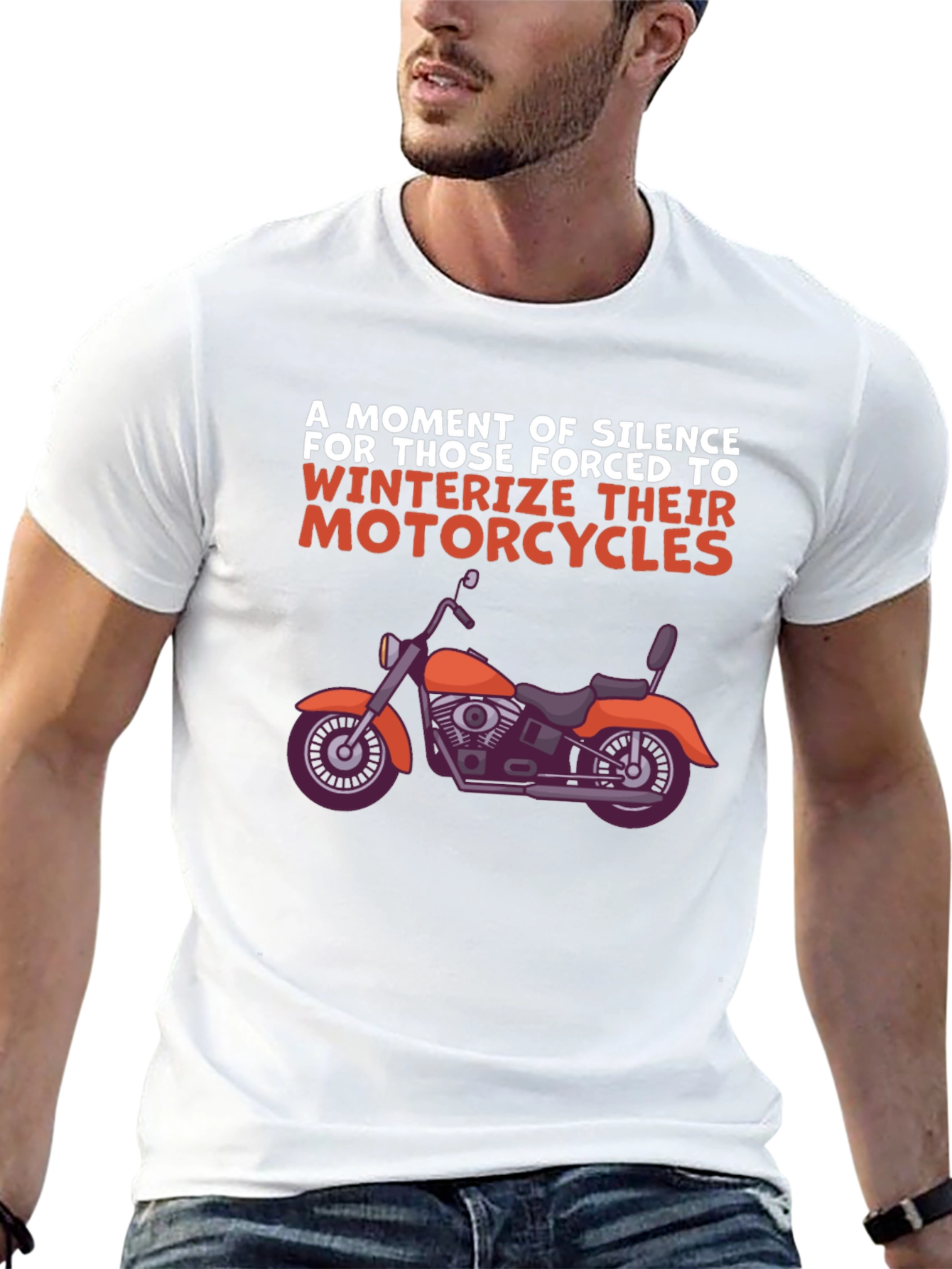Motorcycle Winter T-Shirt - A Moment of Silence