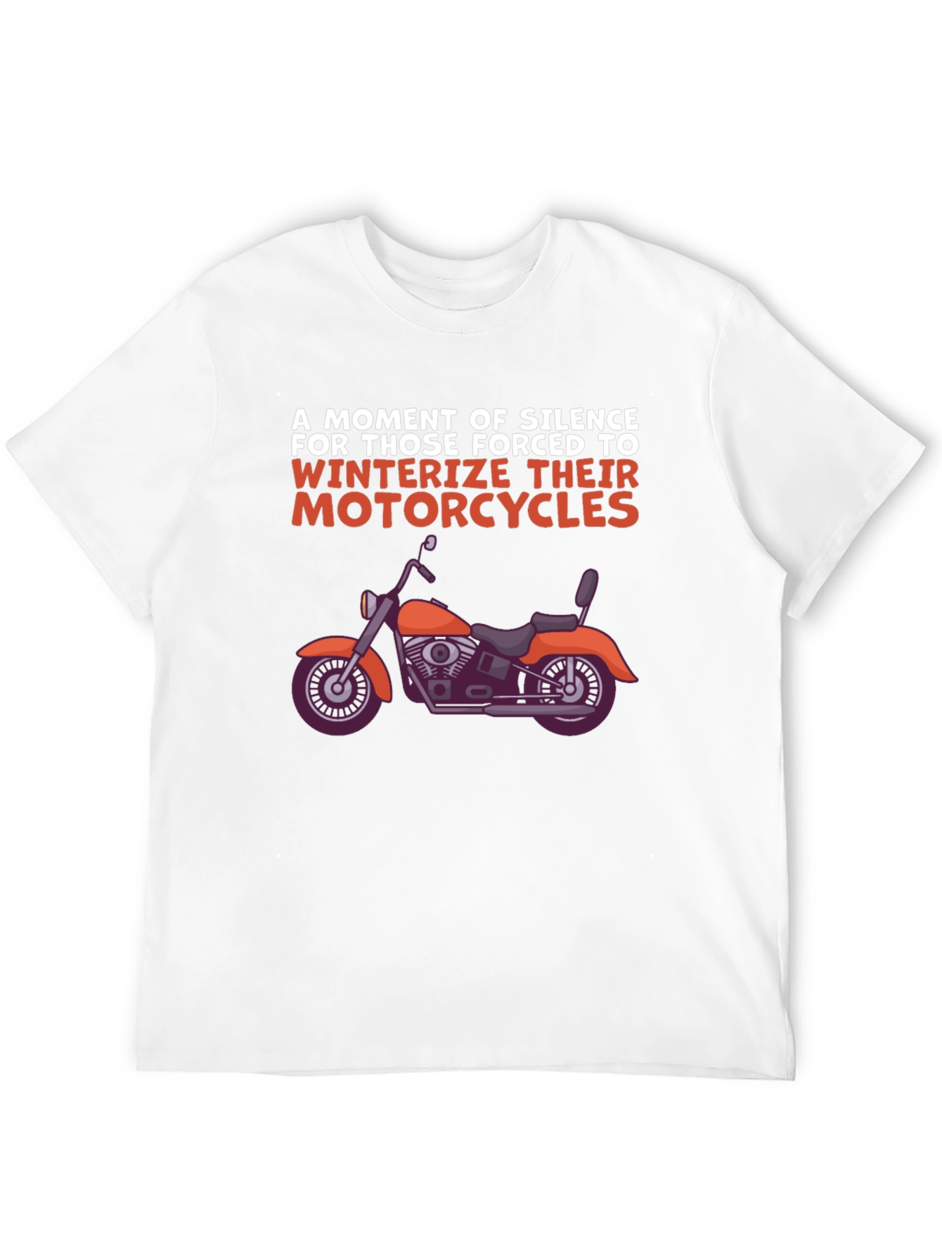 Motorcycle Winter T-Shirt - A Moment of Silence