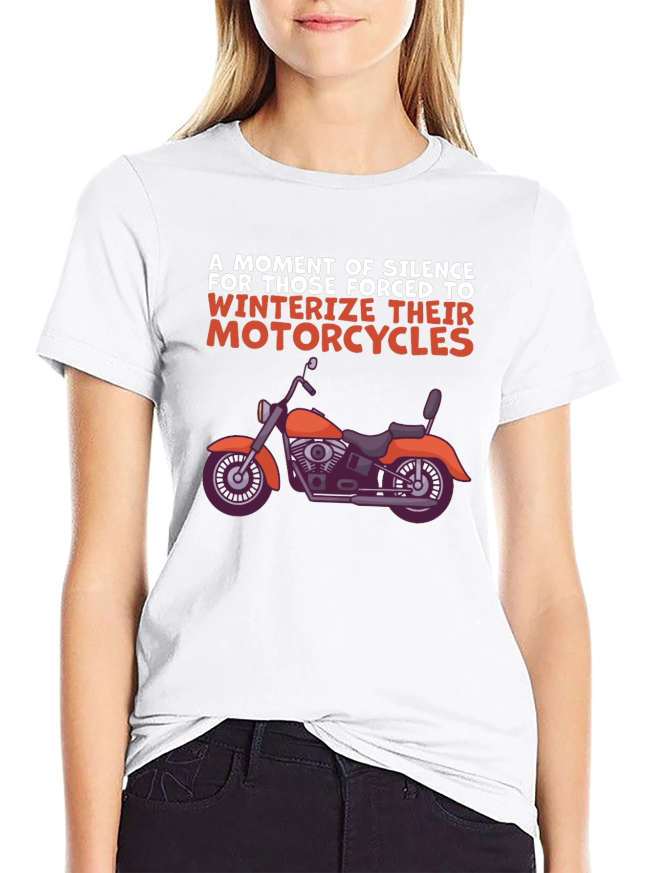 Motorcycle Winter T-Shirt - A Moment of Silence