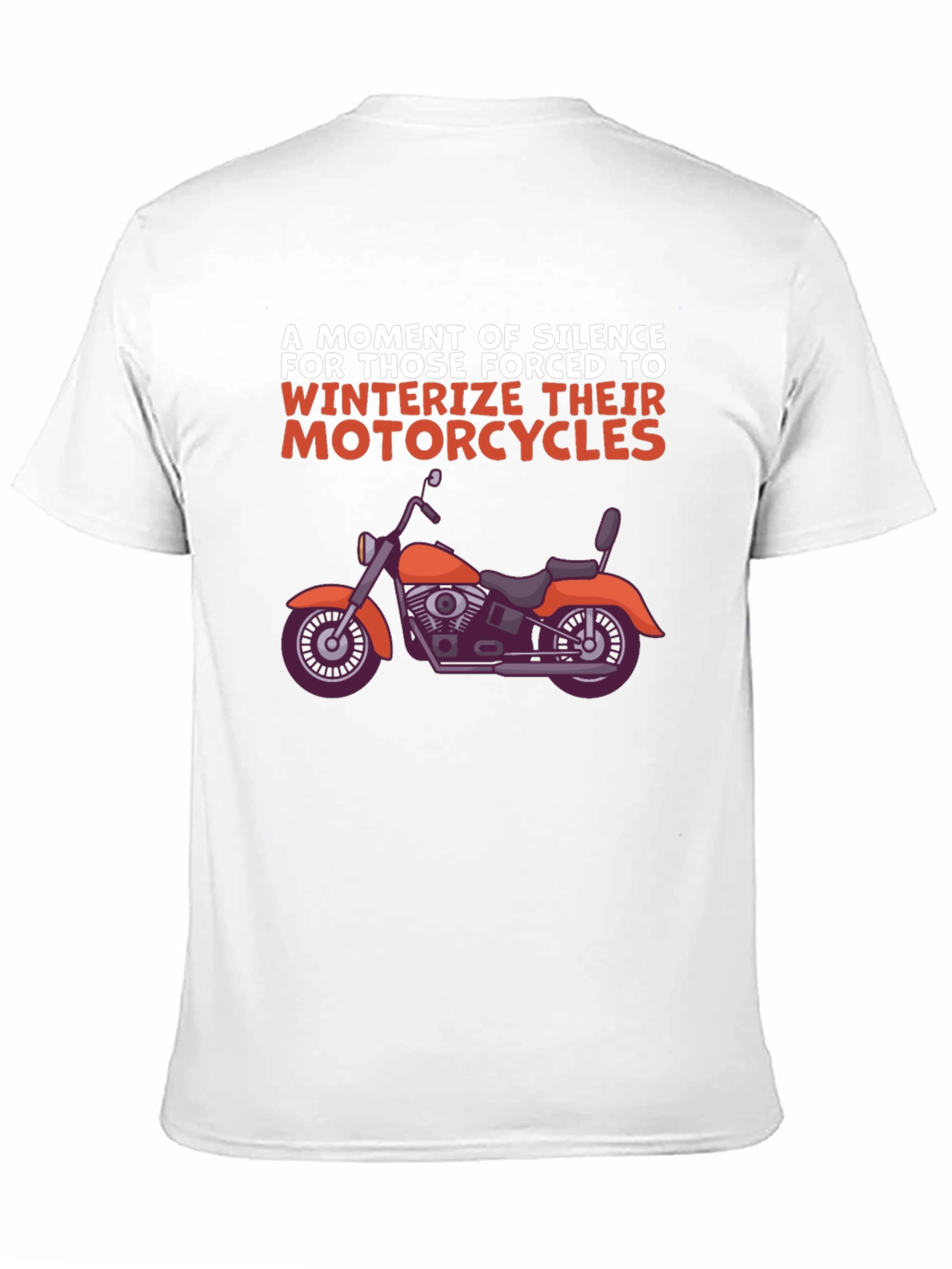 Motorcycle Winter T-Shirt - A Moment of Silence