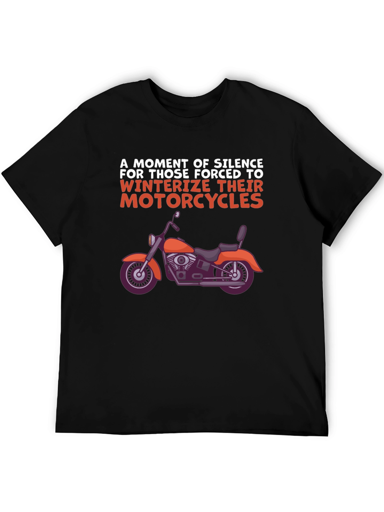 Motorcycle Winter T-Shirt - A Moment of Silence