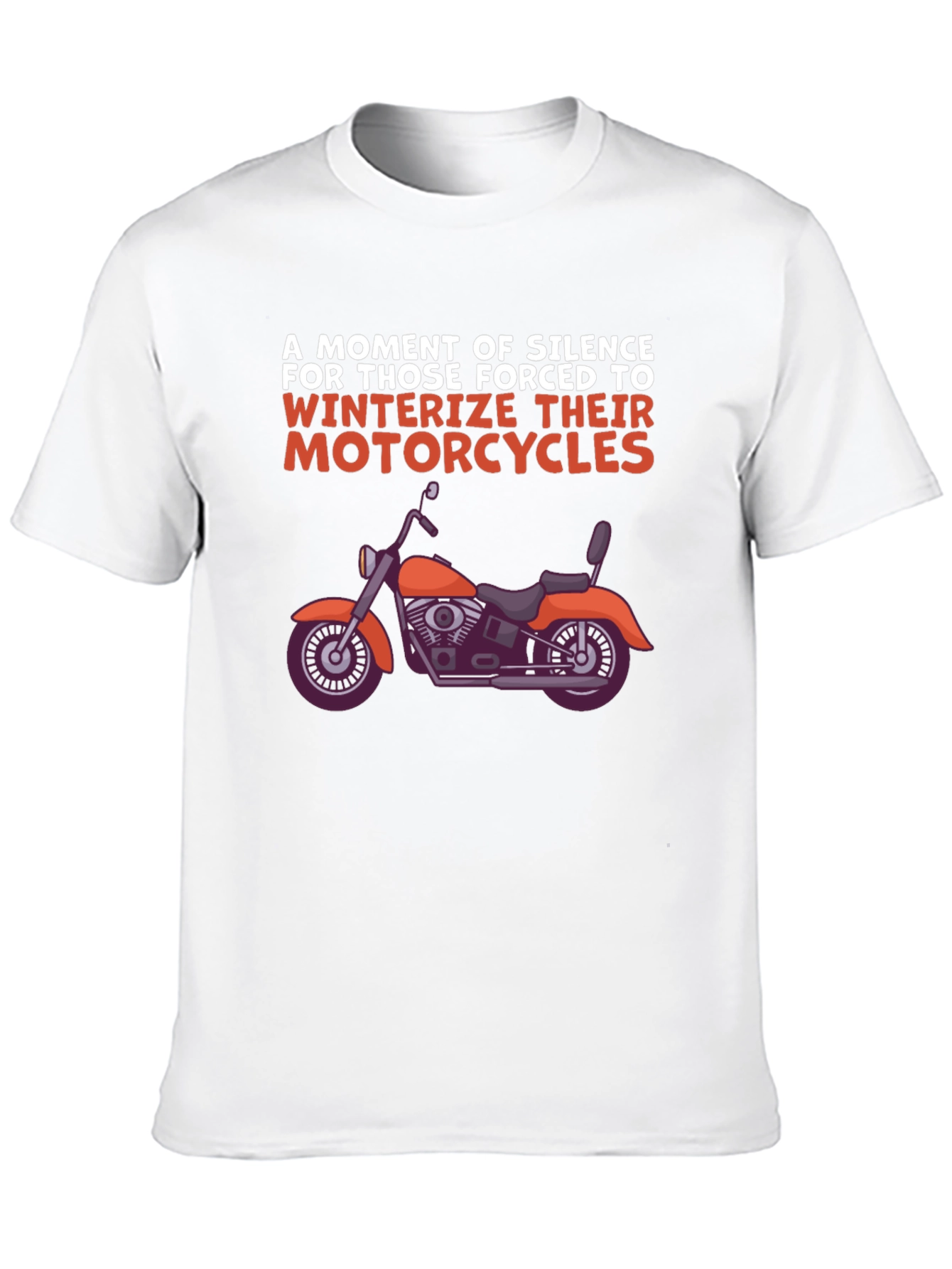 Motorcycle Winter T-Shirt - A Moment of Silence