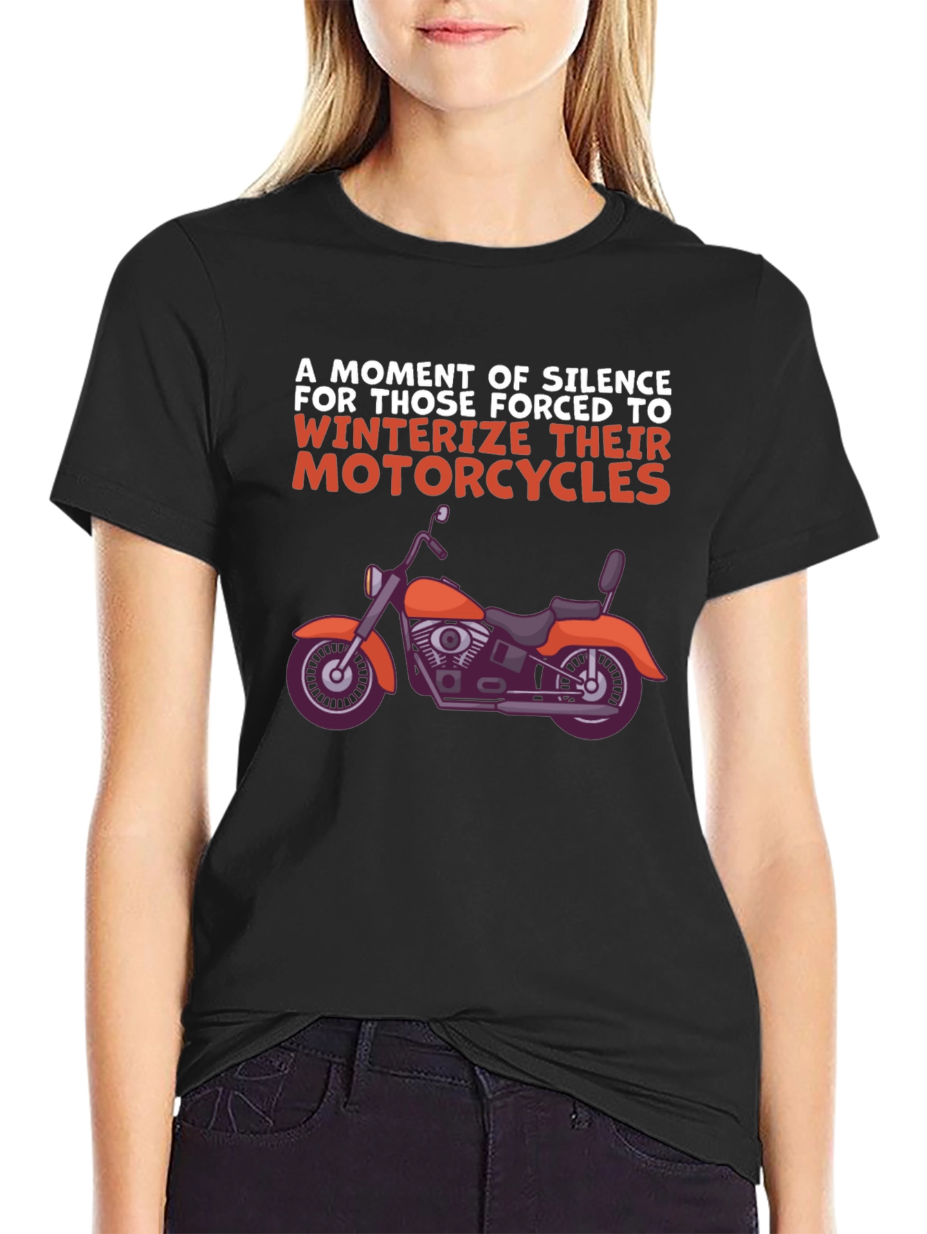 Motorcycle Winter T-Shirt - A Moment of Silence