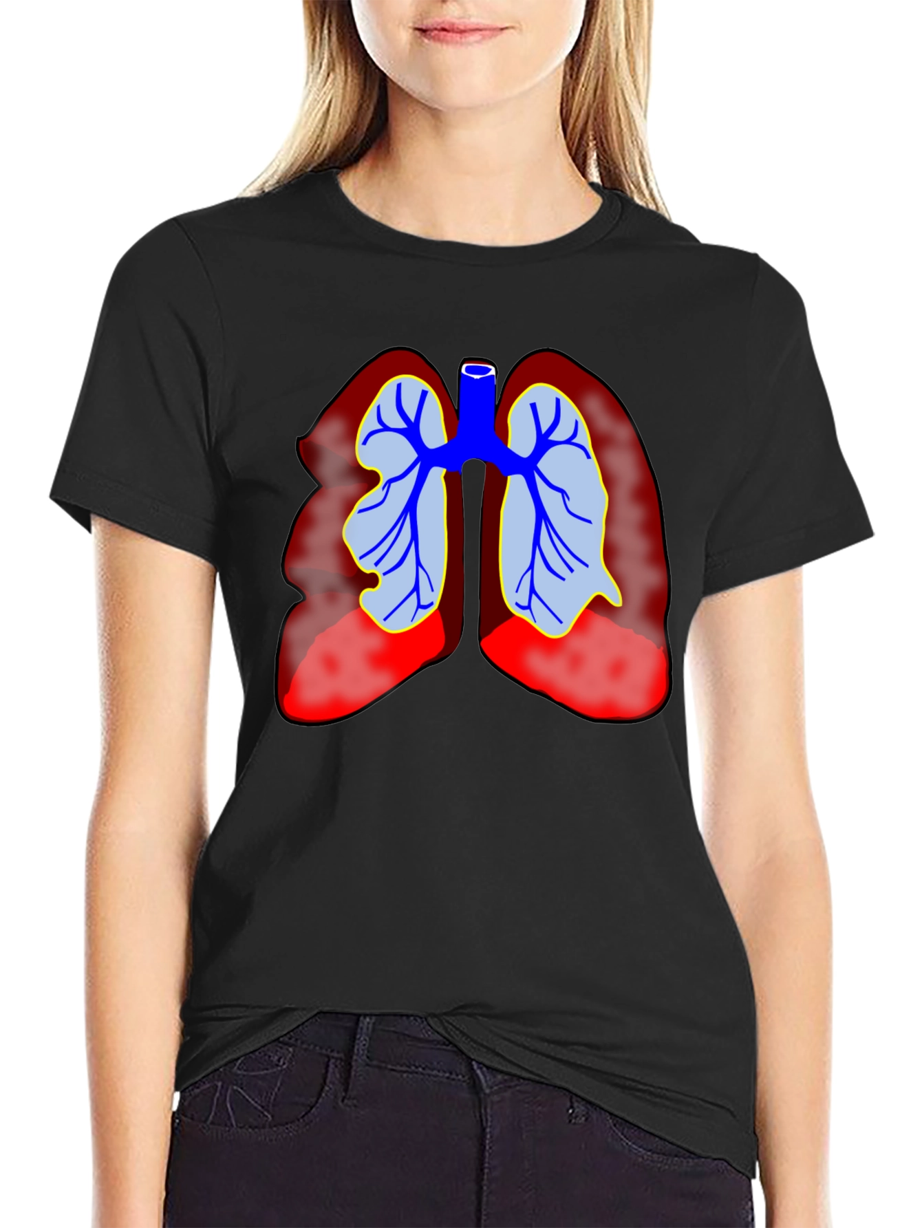 Lung Anatomy Graphic T-Shirt - Medical Tee
