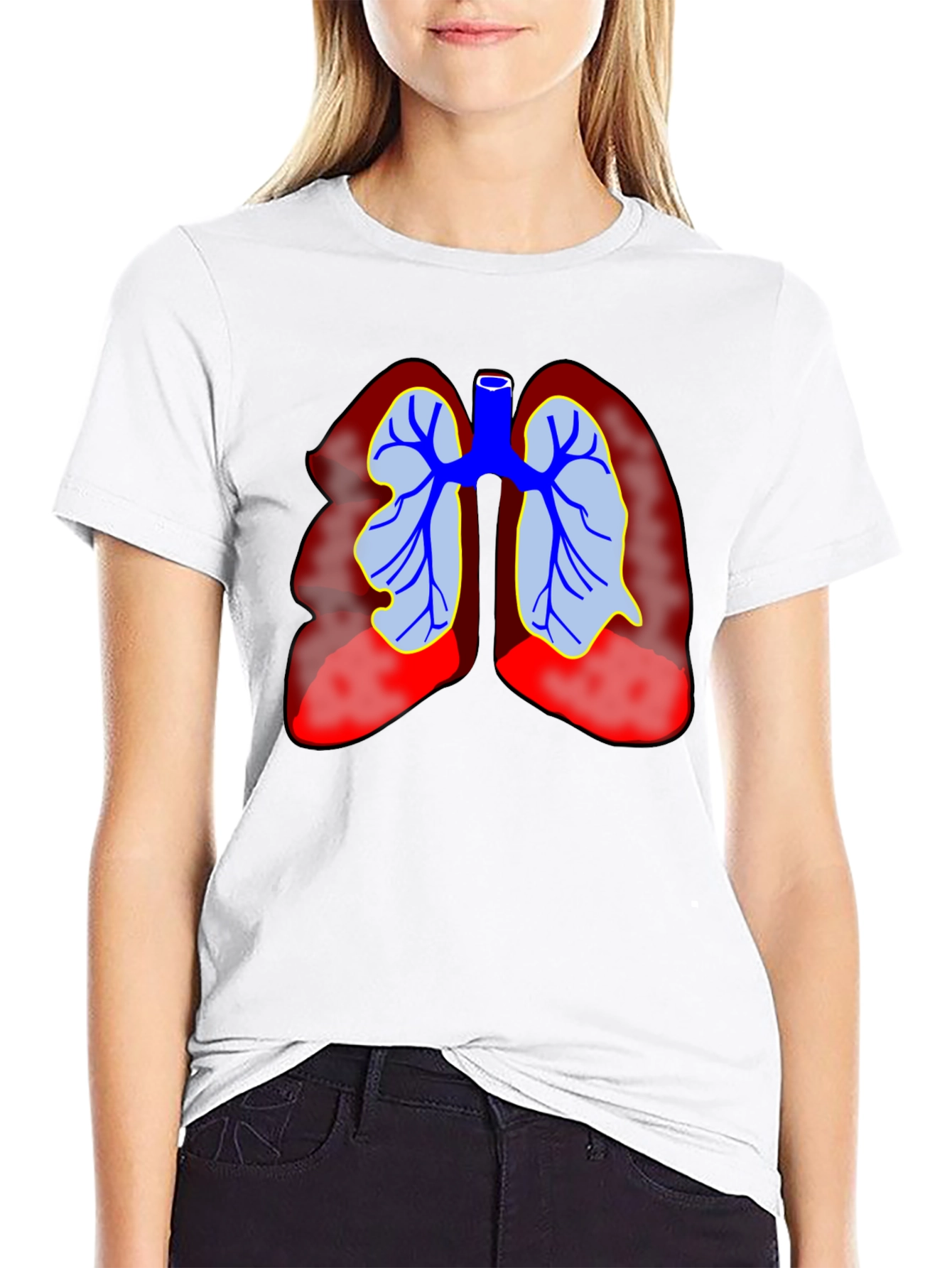Lung Anatomy Graphic T-Shirt - Medical Tee