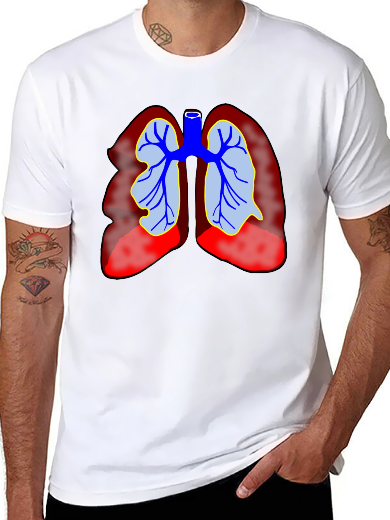 Lung Anatomy Graphic T-Shirt - Medical Tee