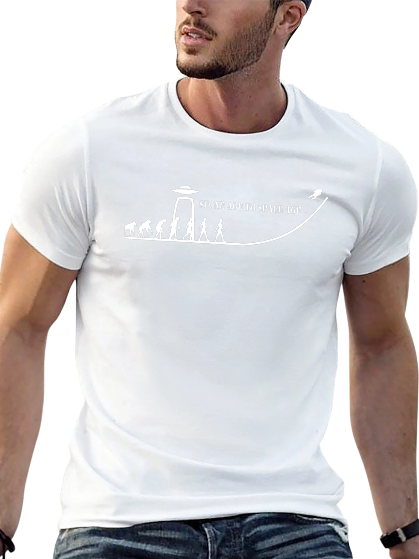 Stone Age to Space Age Evolution T-Shirt