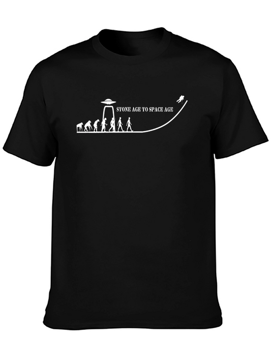 Stone Age to Space Age Evolution T-Shirt
