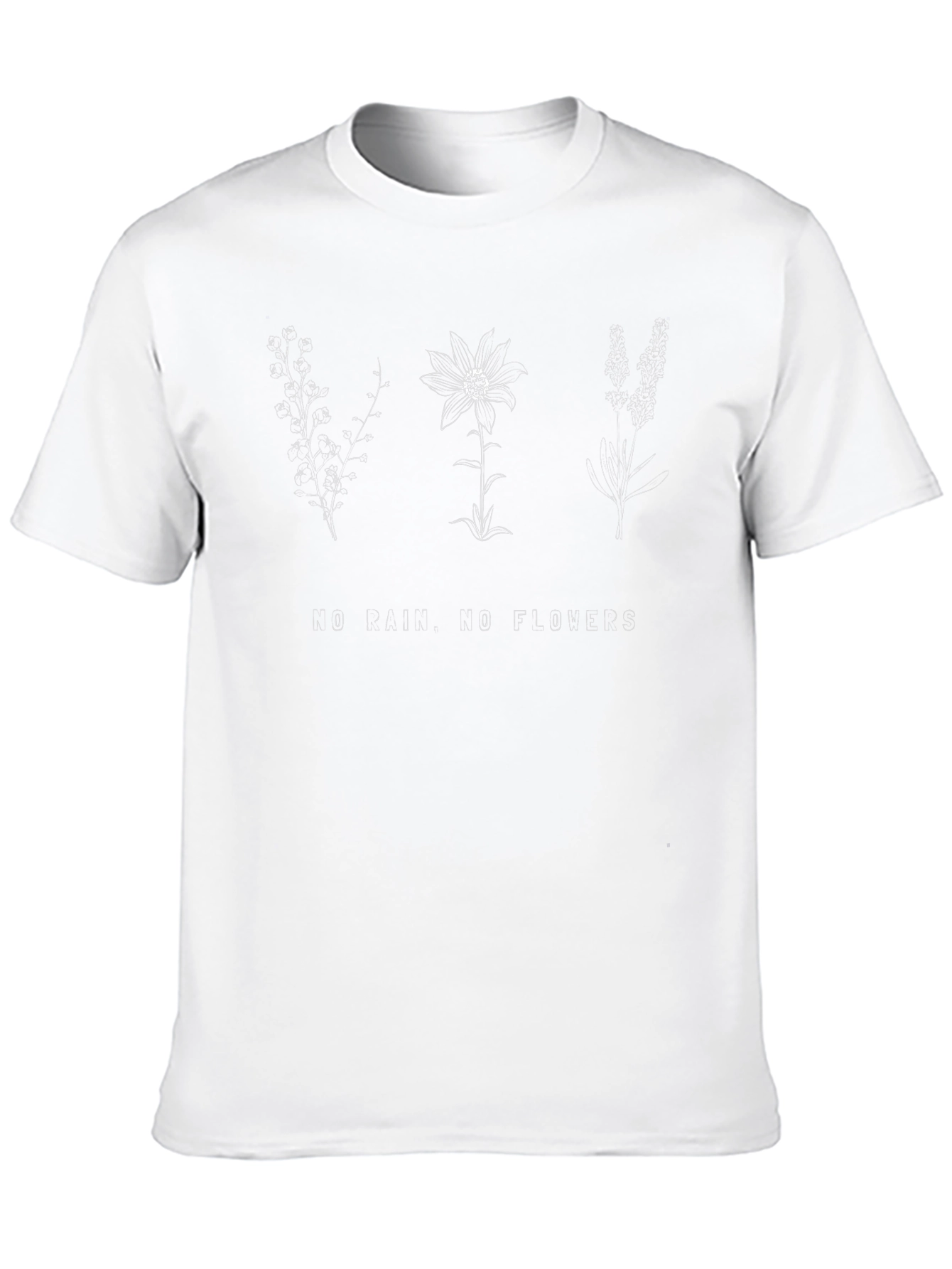 No Pain No Flowers Graphic T-Shirt - Black