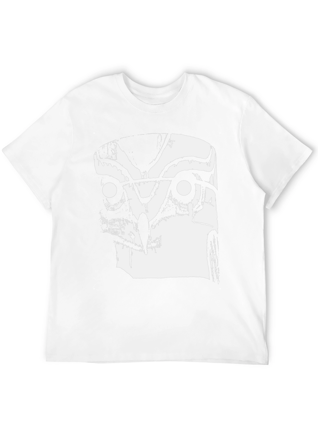 Abstract Owl Graphic Print Black T-Shirt