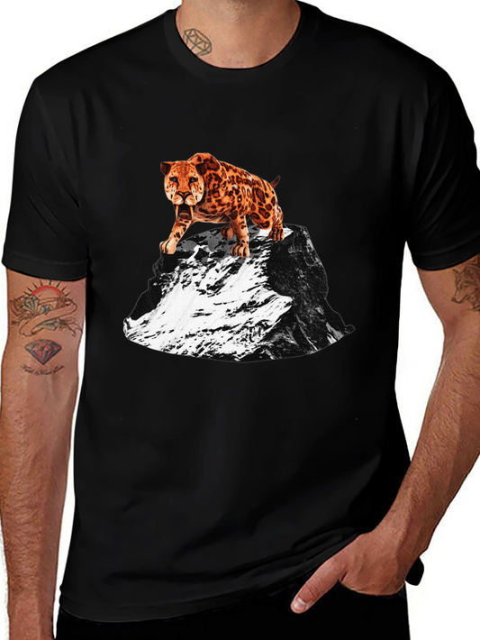 Saber-Tooth Tiger Graphic Tee - Mountain Peak Design