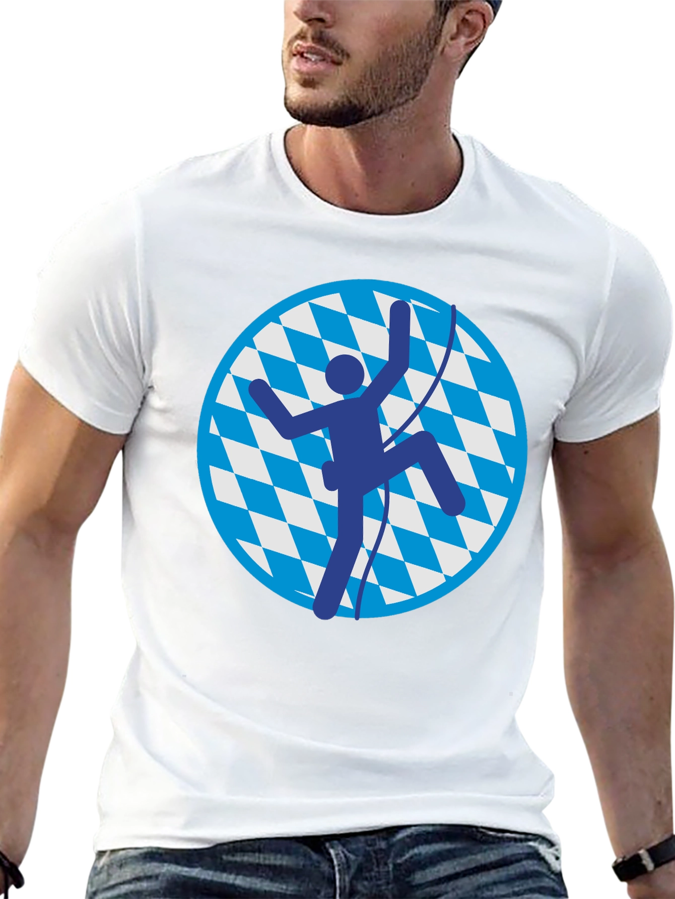 Climbing Bavarian T-Shirt - Black Cotton Tee