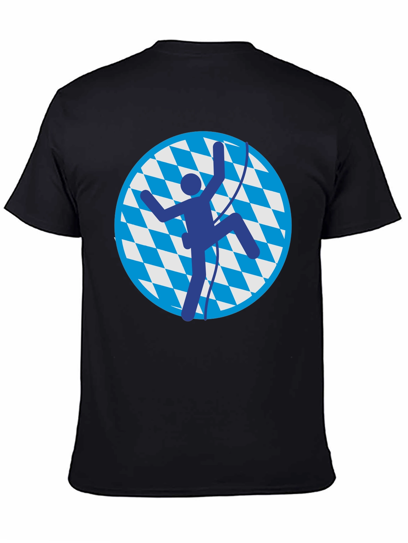 Climbing Bavarian T-Shirt - Black Cotton Tee