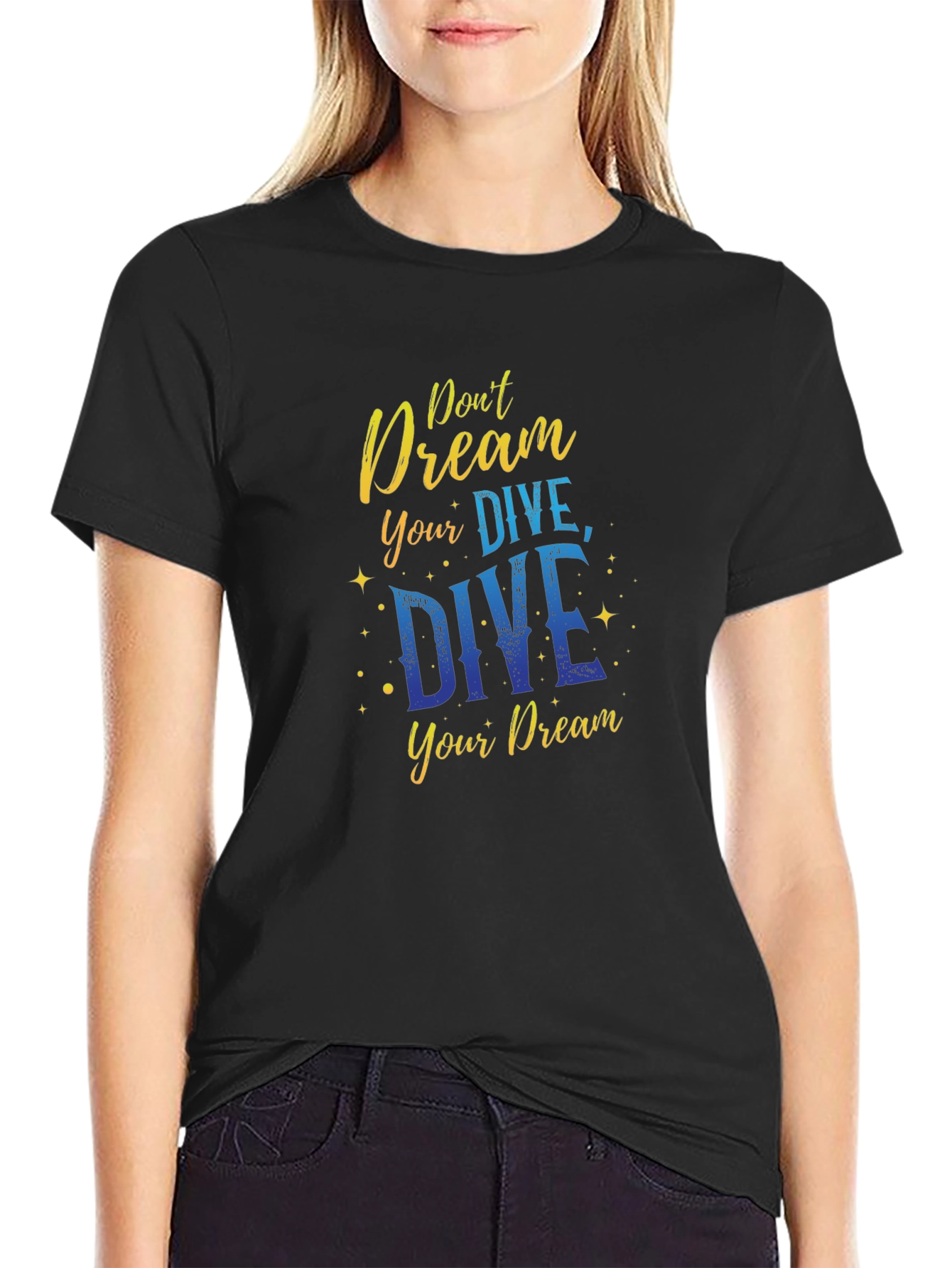 Dive Your Dream Black T-Shirt