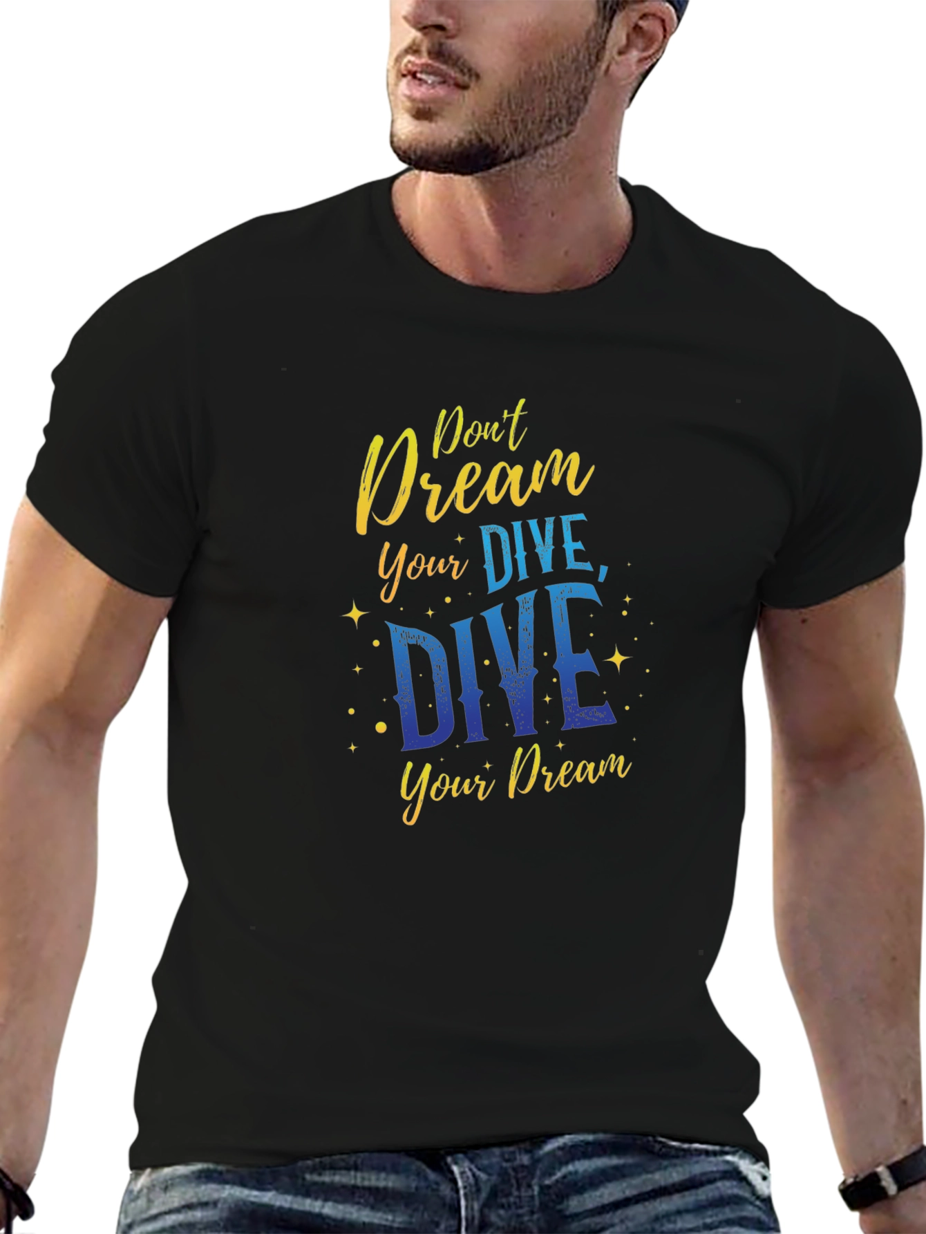 Dive Your Dream Black T-Shirt