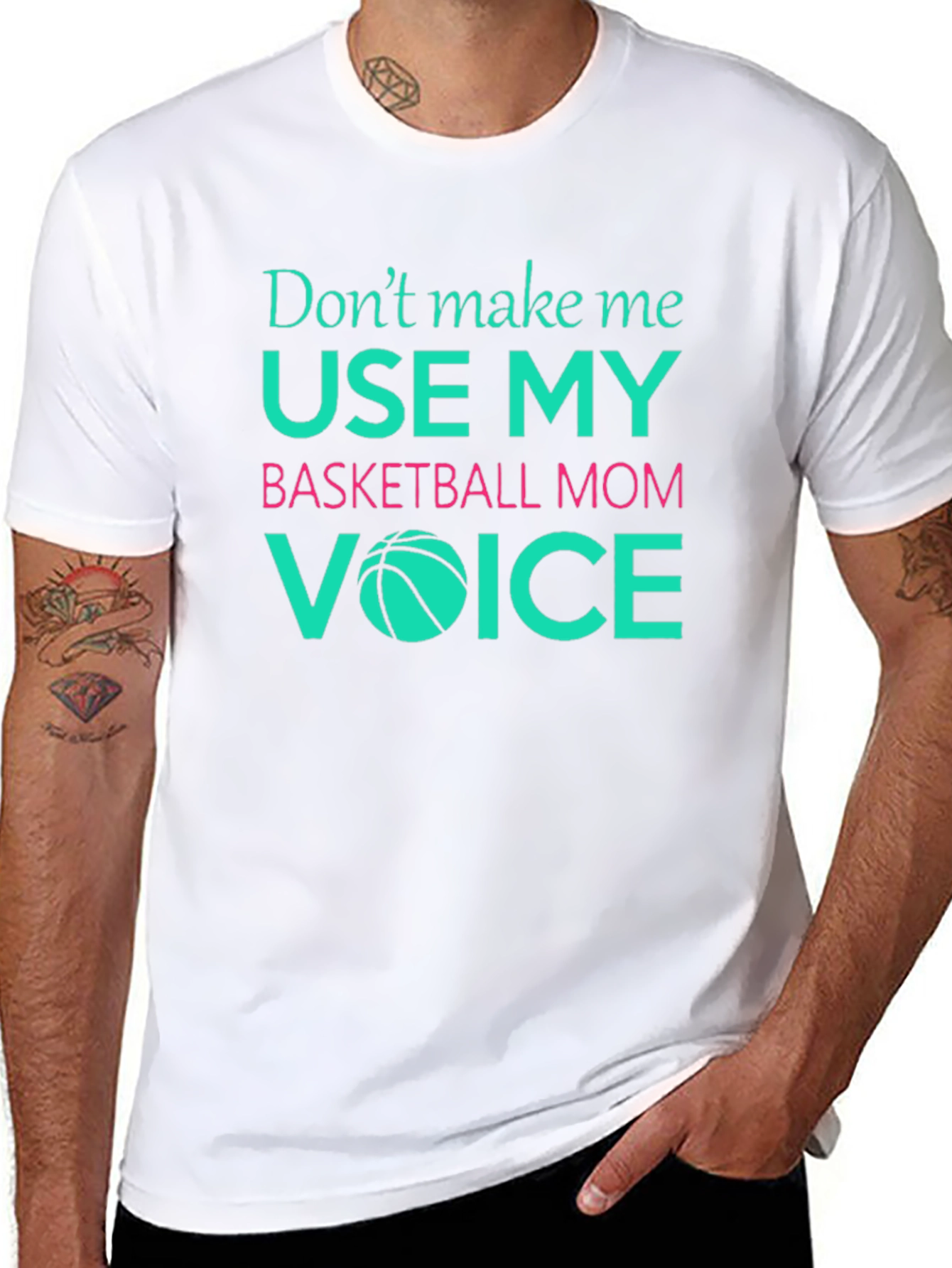 Basketball Mom Graphic Tee - Funny Mom Voice Shirt