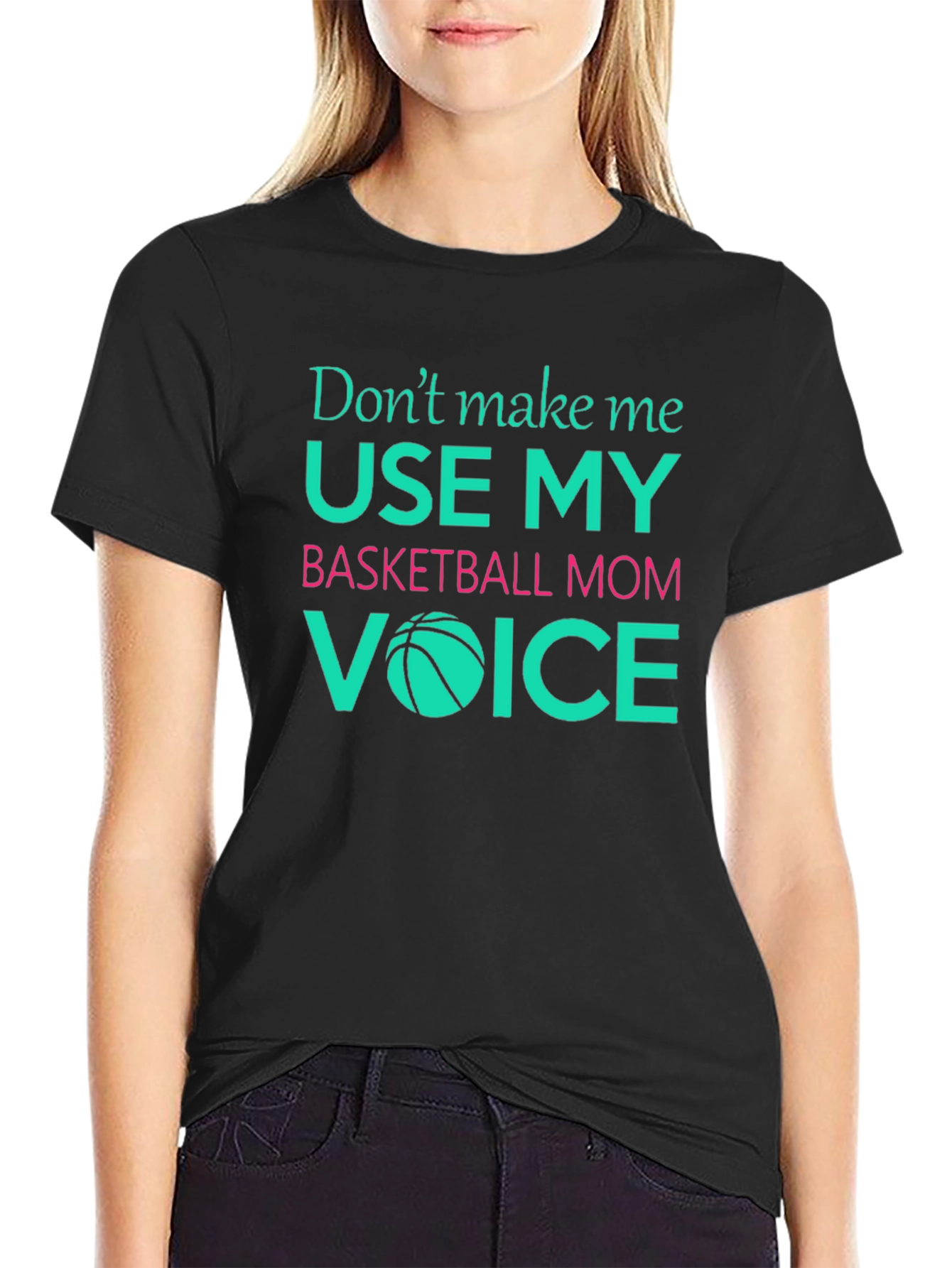 Basketball Mom Graphic Tee - Funny Mom Voice Shirt