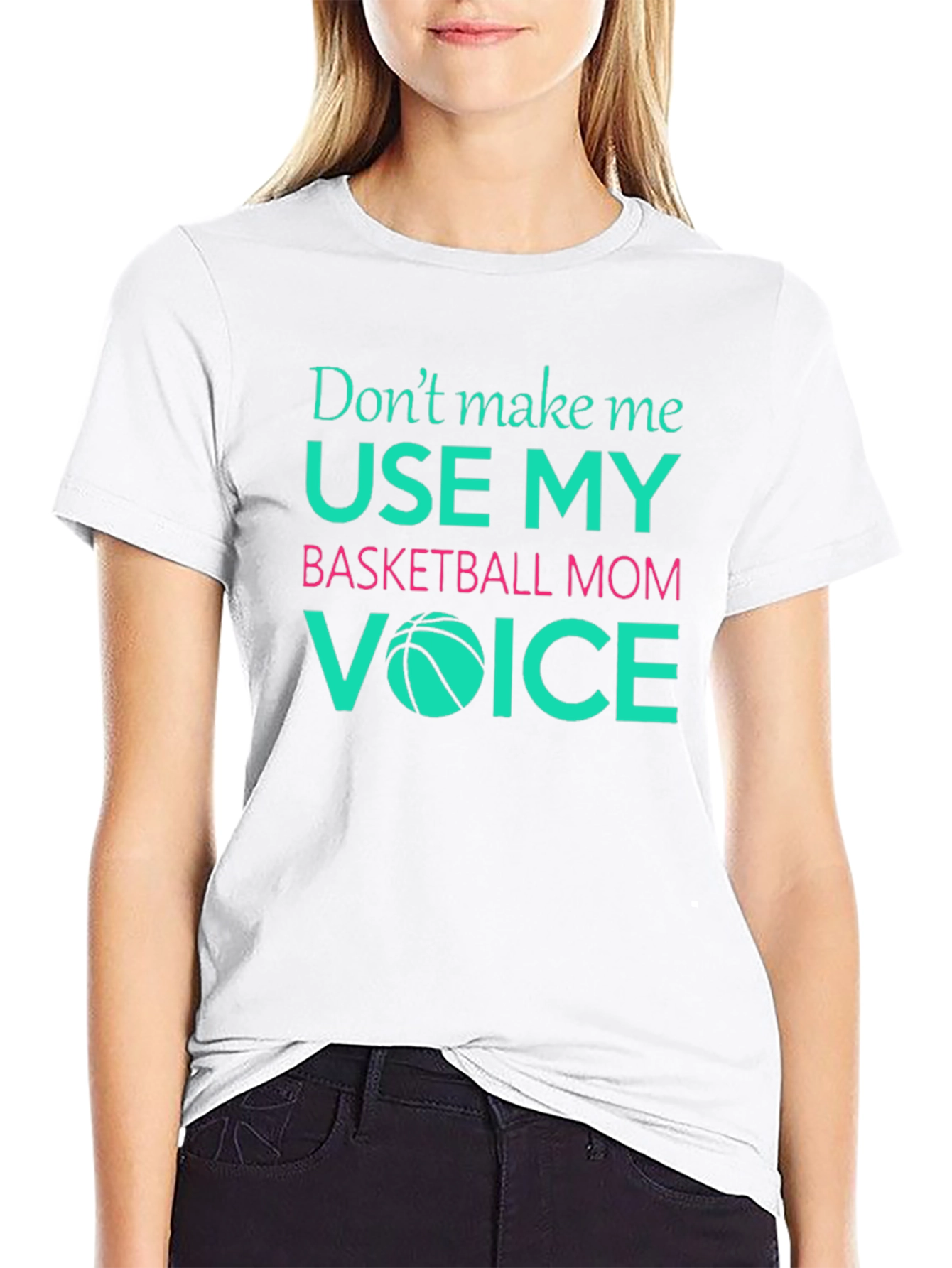 Basketball Mom Graphic Tee - Funny Mom Voice Shirt