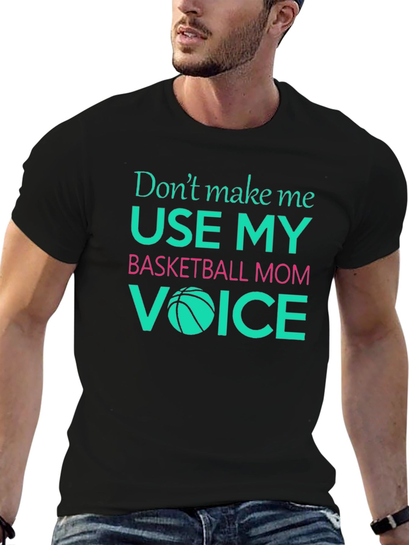 Basketball Mom Graphic Tee - Funny Mom Voice Shirt