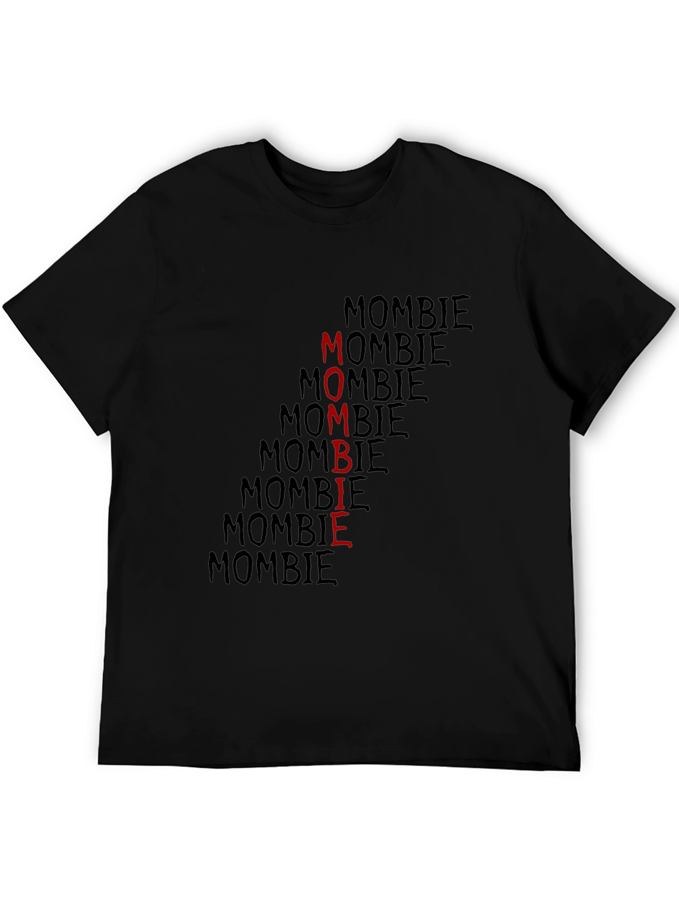 Mombie Graphic Print Black T-Shirt