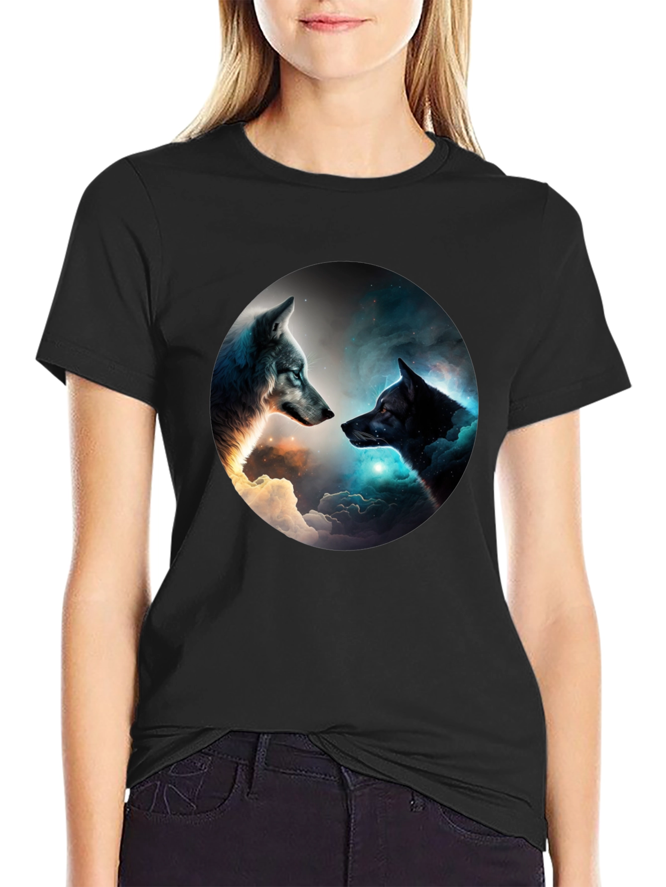 Wolf Spirit Black T-Shirt