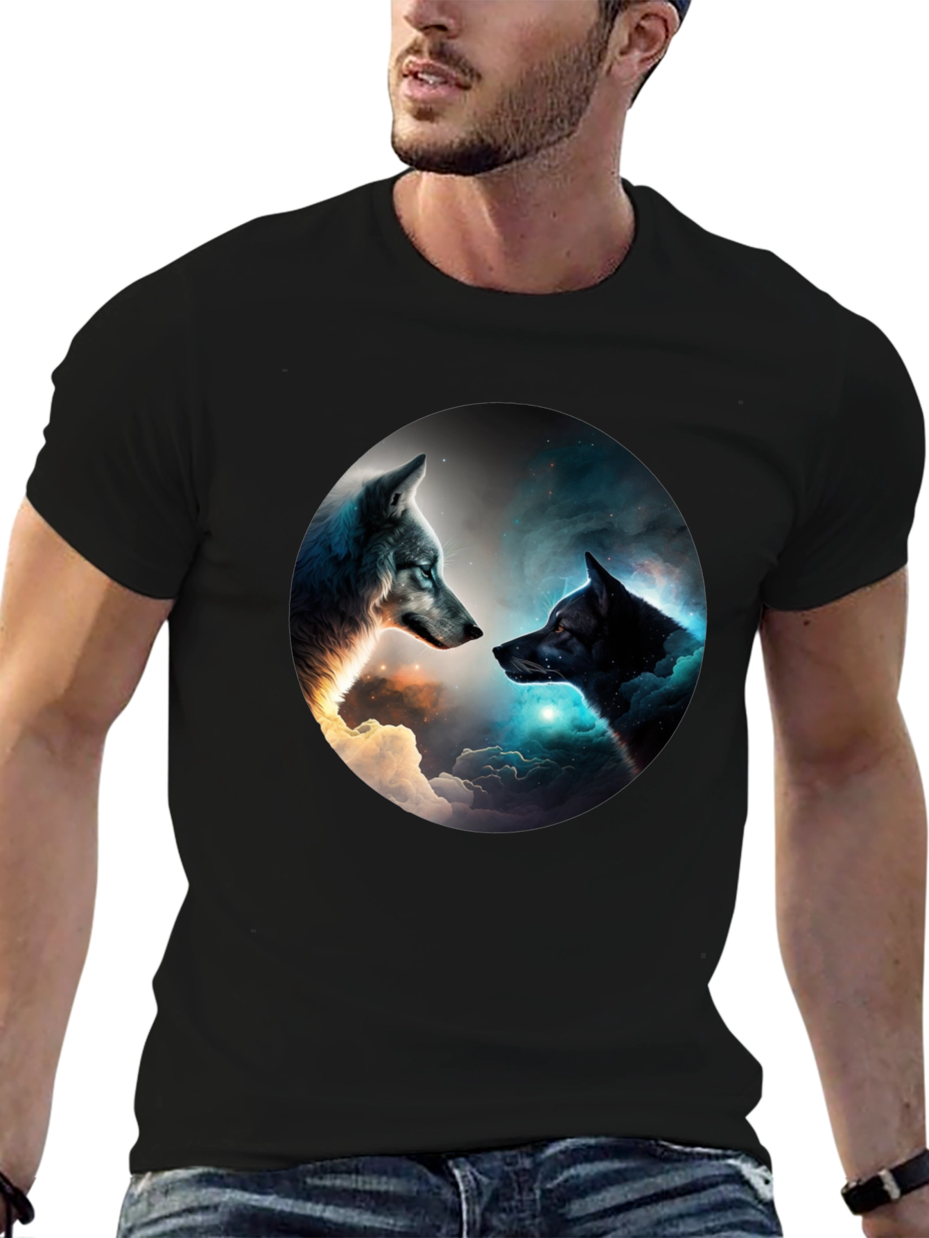 Wolf Spirit Black T-Shirt