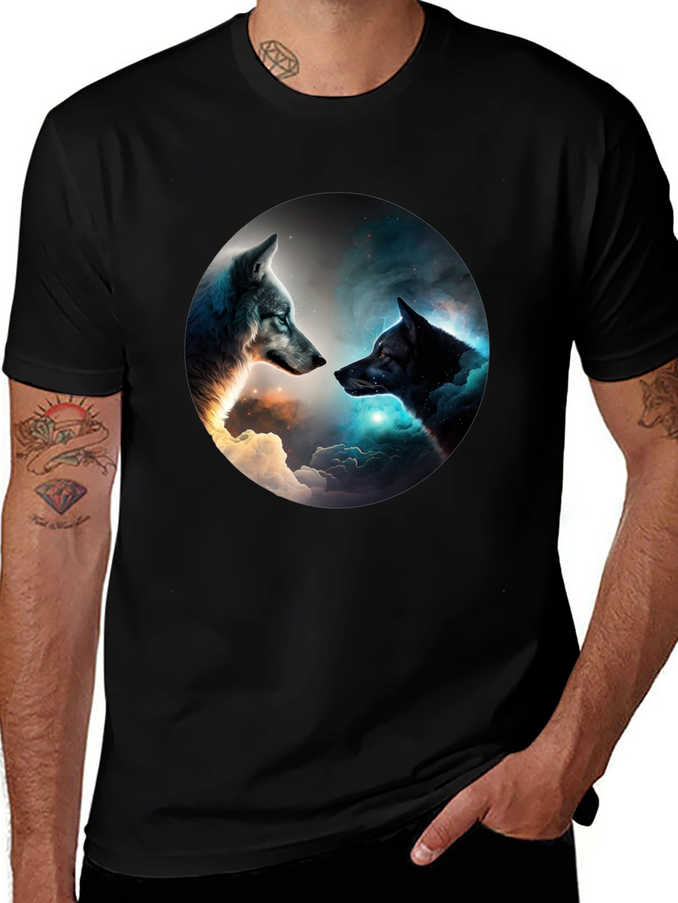 Wolf Spirit Black T-Shirt