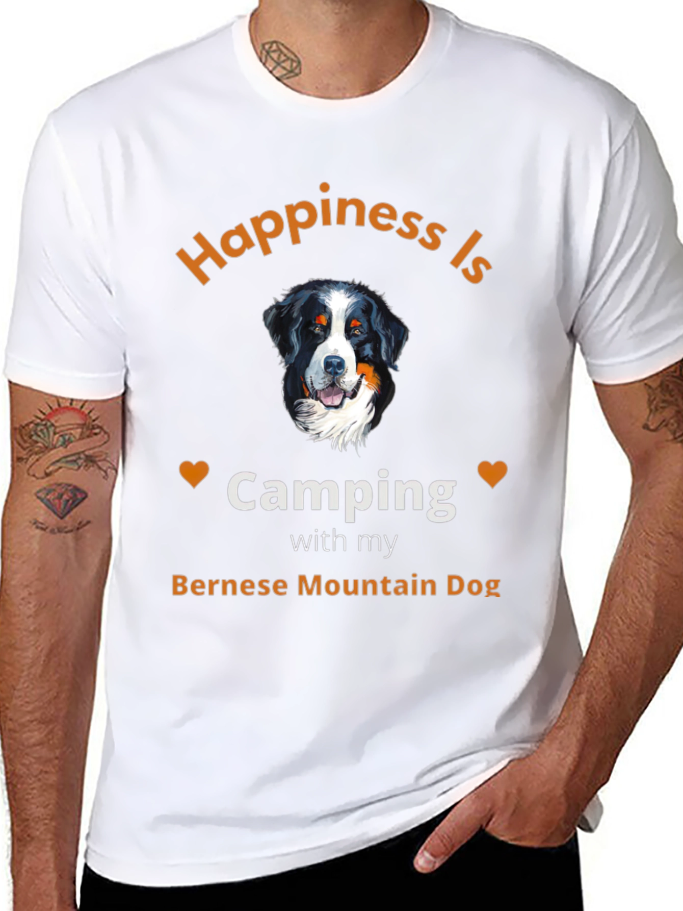 Bernese Mountain Dog Camping T-Shirt
