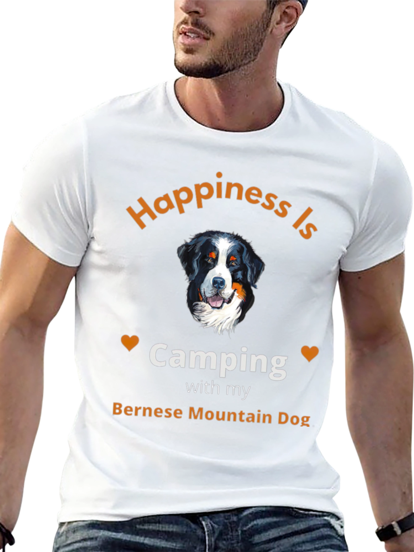 Bernese Mountain Dog Camping T-Shirt