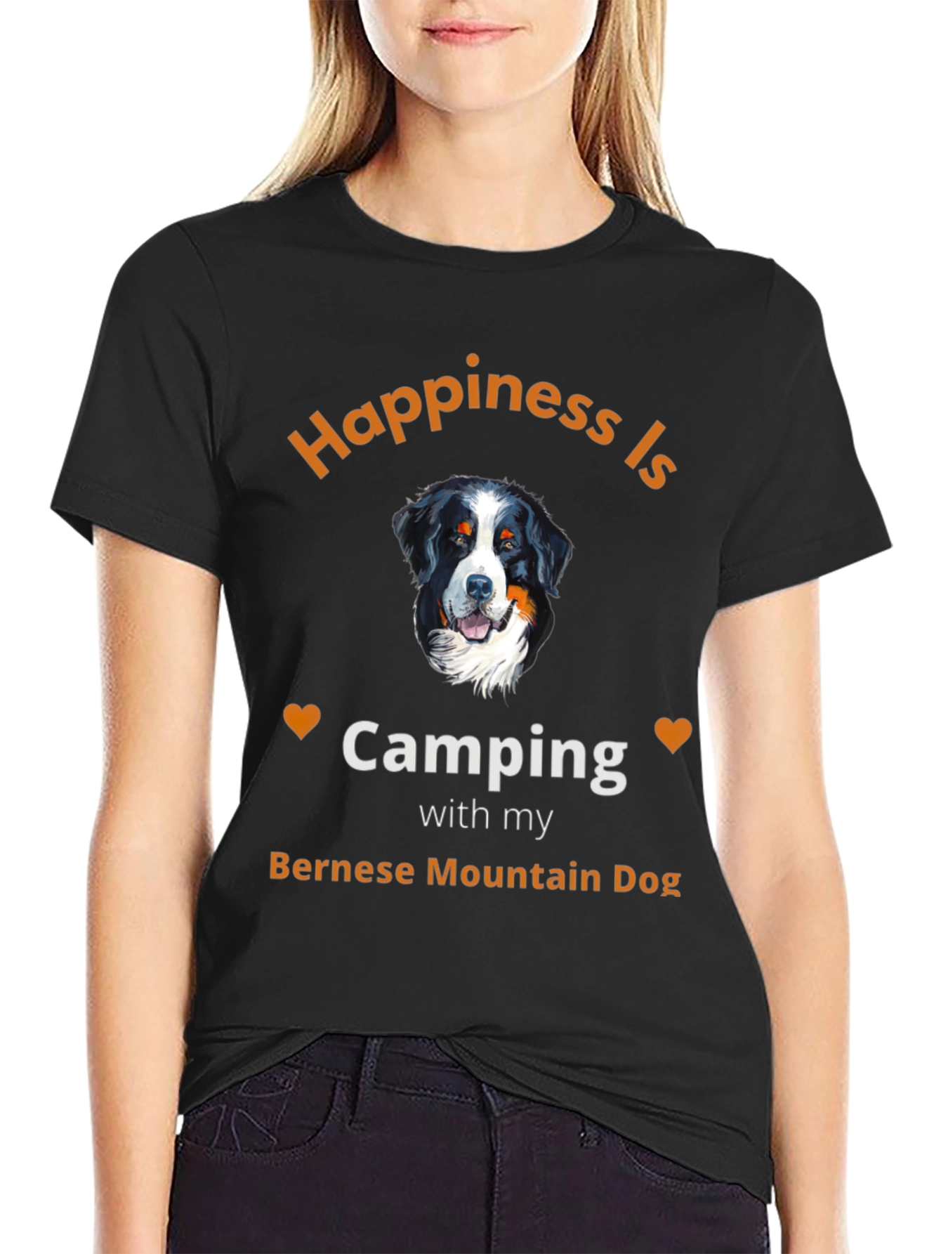 Bernese Mountain Dog Camping T-Shirt
