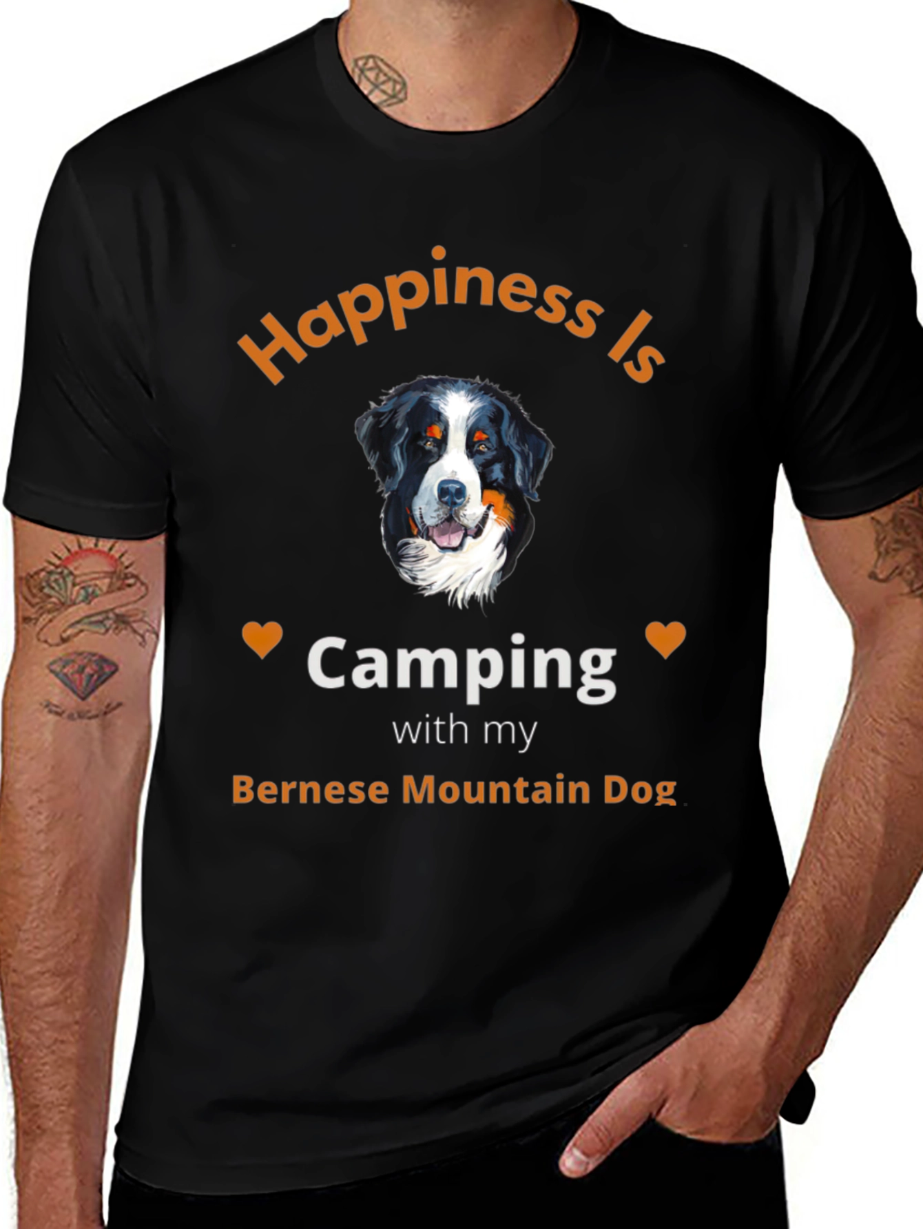 Bernese Mountain Dog Camping T-Shirt