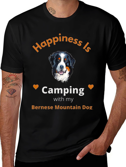 Bernese Mountain Dog Camping T-Shirt