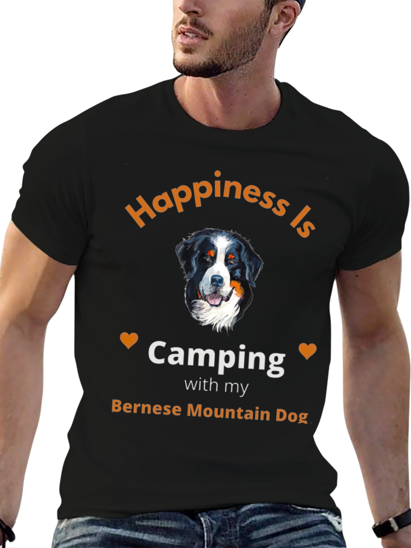 Bernese Mountain Dog Camping T-Shirt