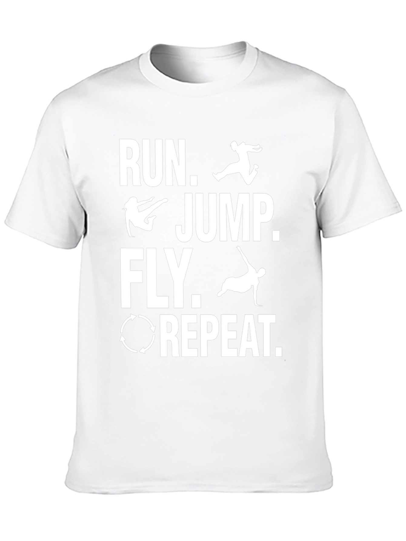 Run Jump Fly Repeat Black T-Shirt