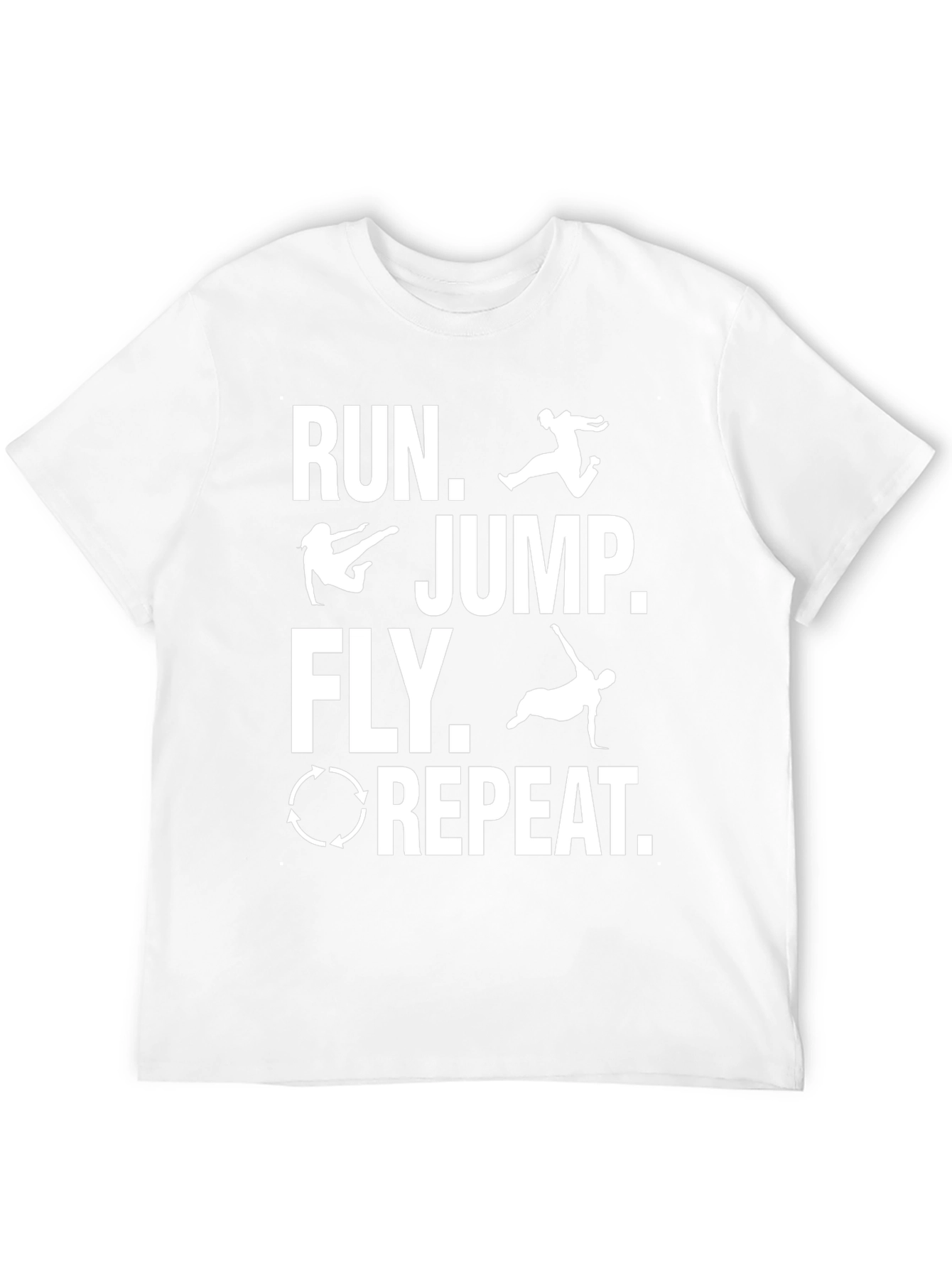 Run Jump Fly Repeat Black T-Shirt