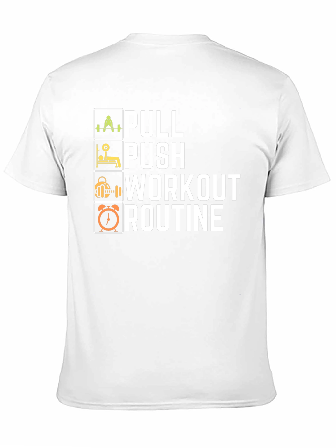Pull Push Workout Routine Mens T-Shirt - Black