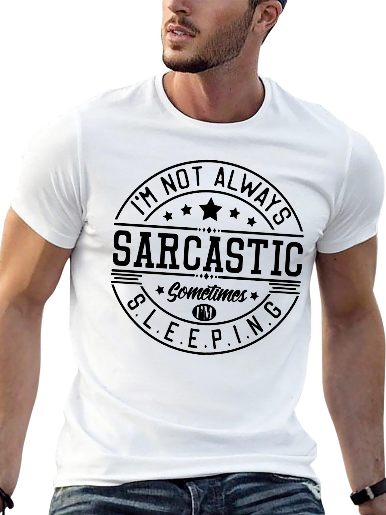 Sarcastic Sleeping T-Shirt - Mens Graphic Tee