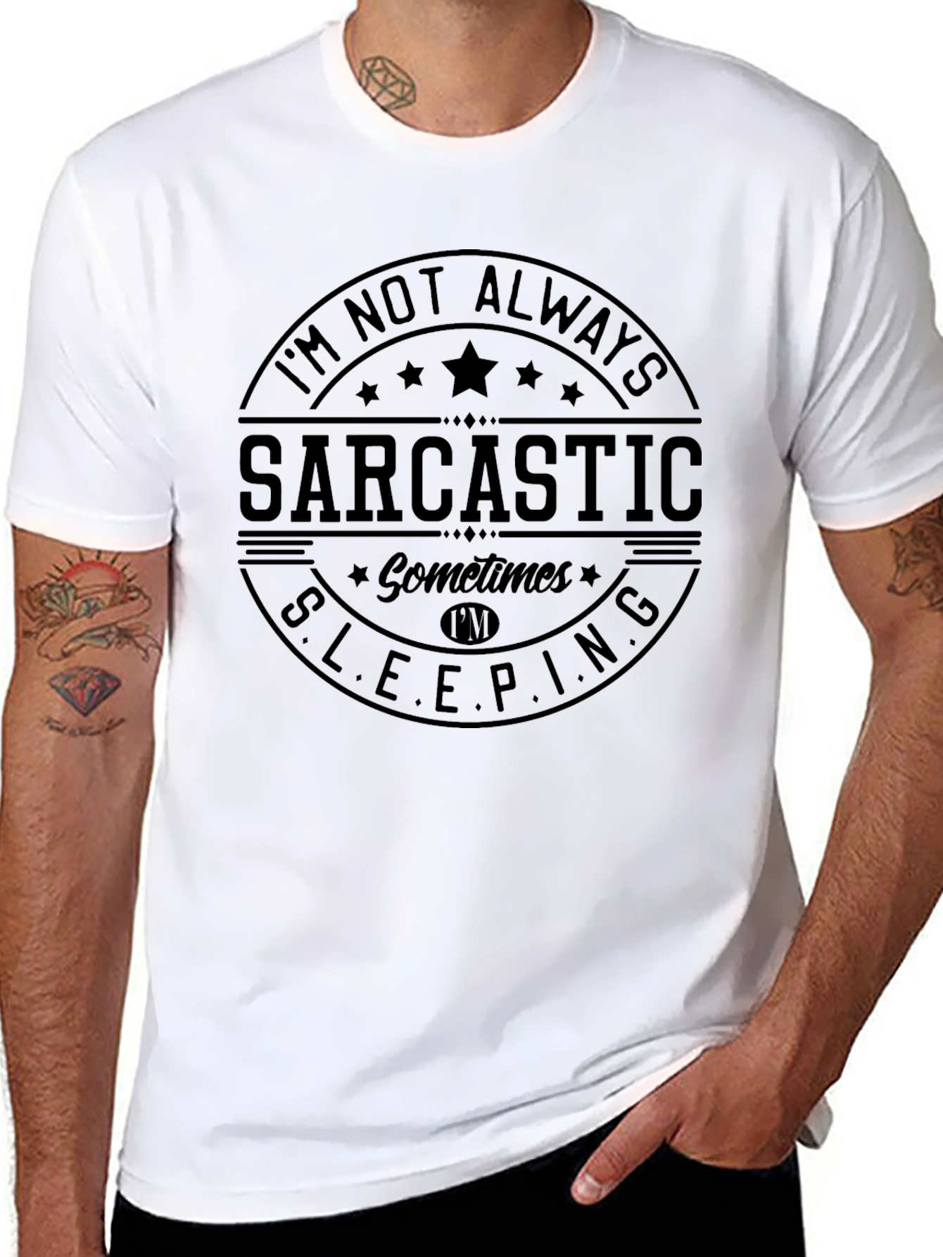 Sarcastic Sleeping T-Shirt - Mens Graphic Tee
