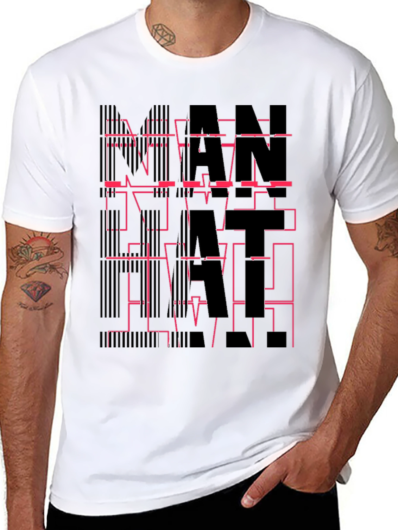 Abstract Graphic Tee - Modern Black T-Shirt