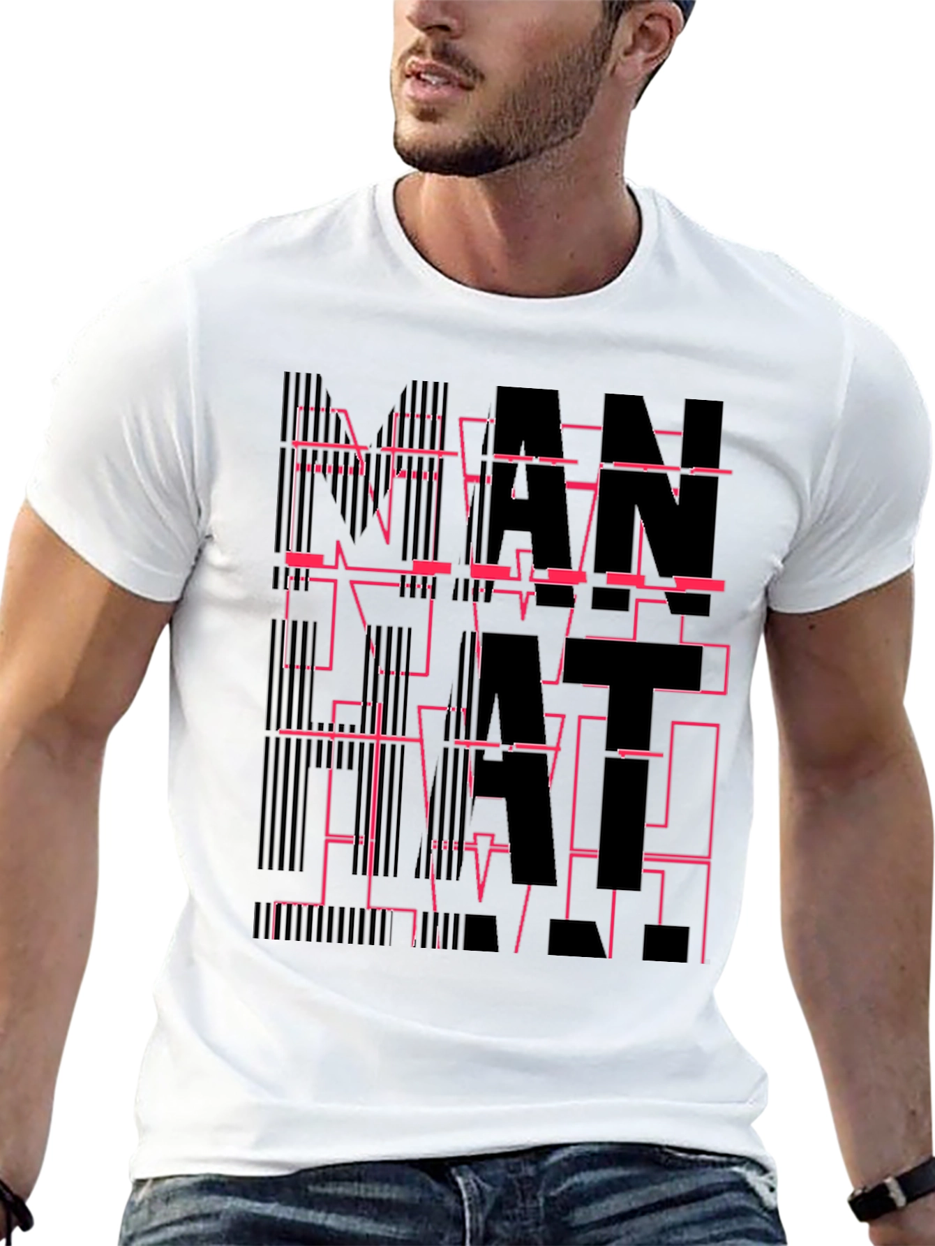 Abstract Graphic Tee - Modern Black T-Shirt