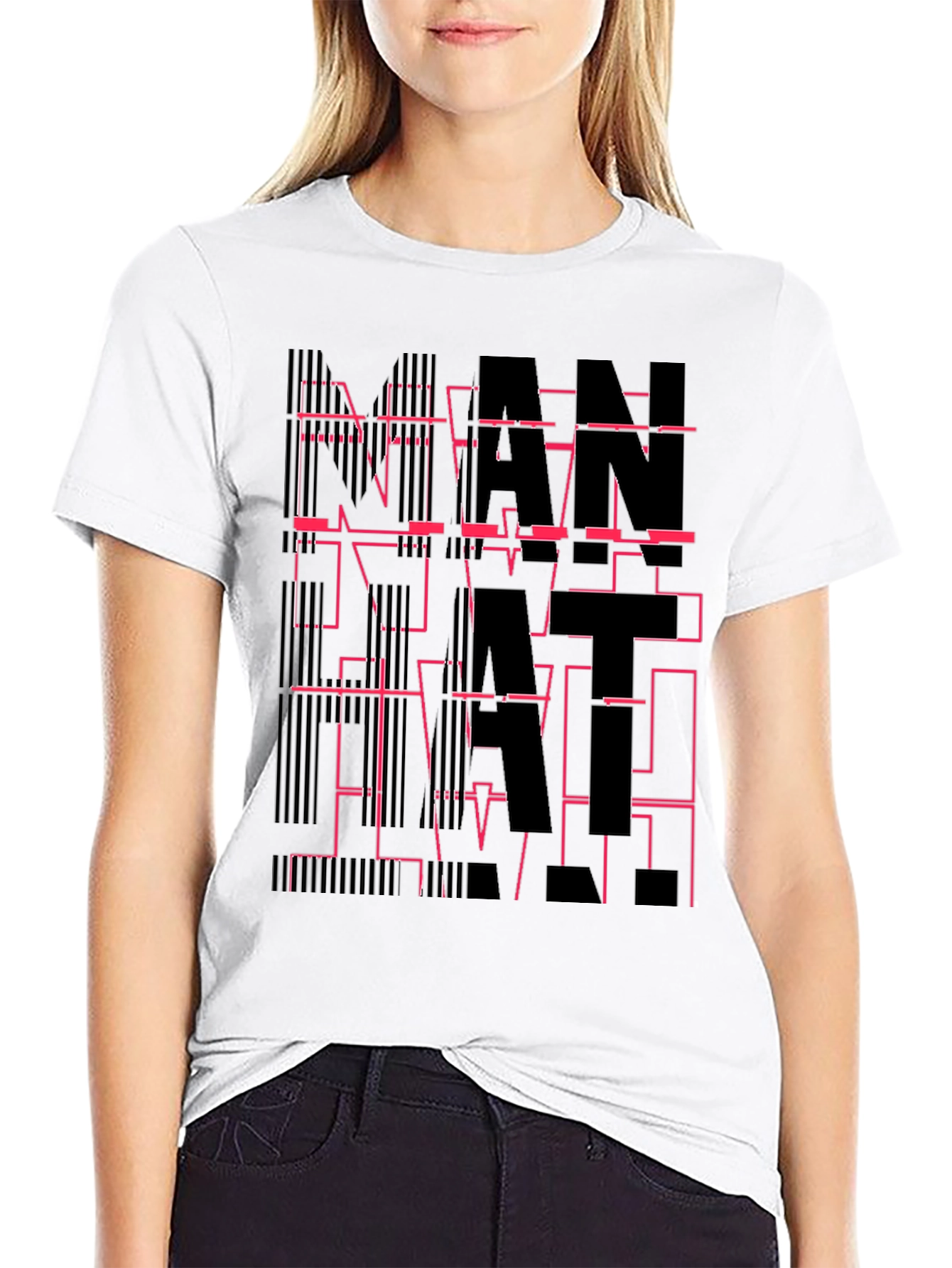 Abstract Graphic Tee - Modern Black T-Shirt