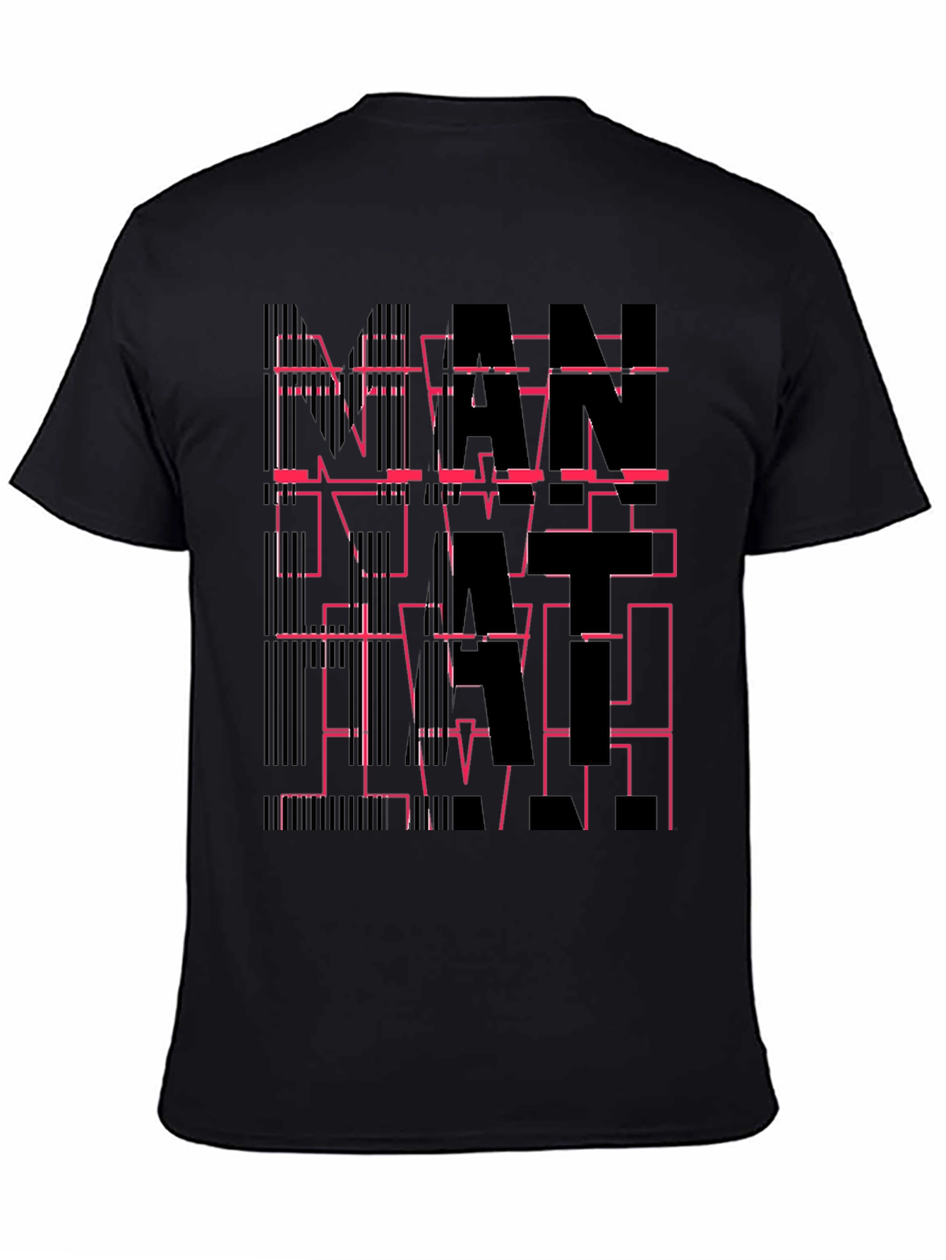 Abstract Graphic Tee - Modern Black T-Shirt