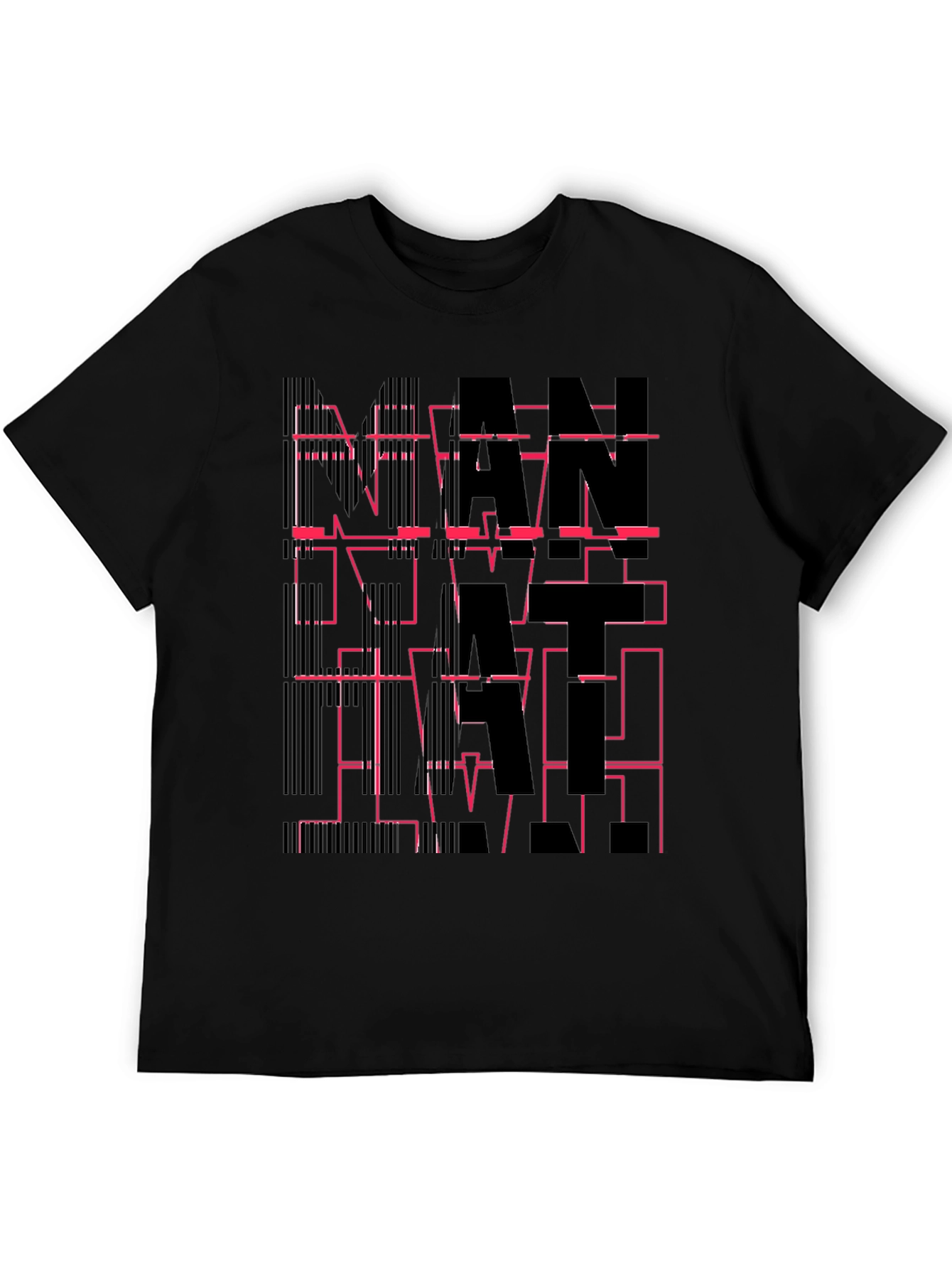 Abstract Graphic Tee - Modern Black T-Shirt
