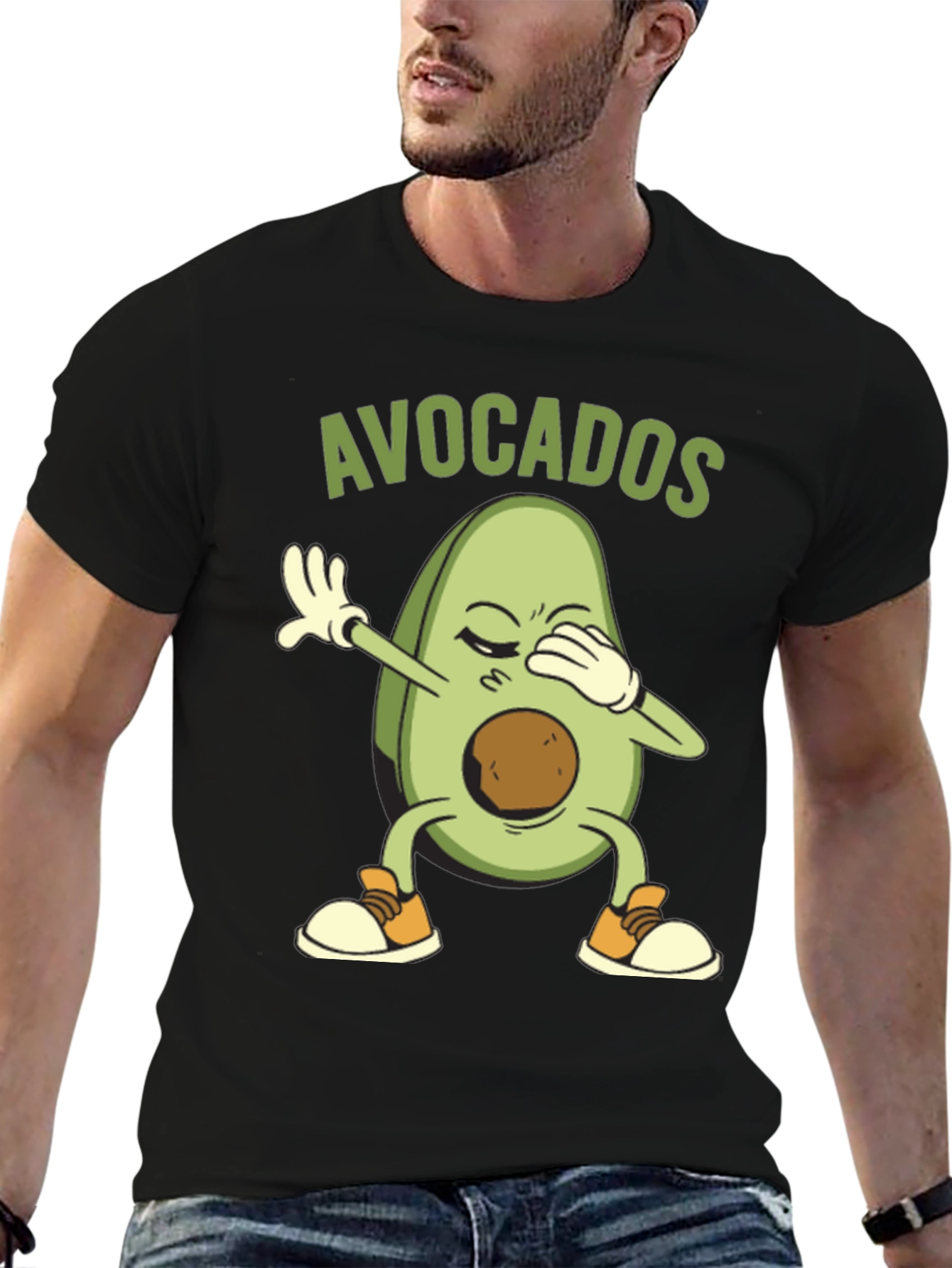 Avocado Dabbing Graphic Tee - Novelty T-Shirt